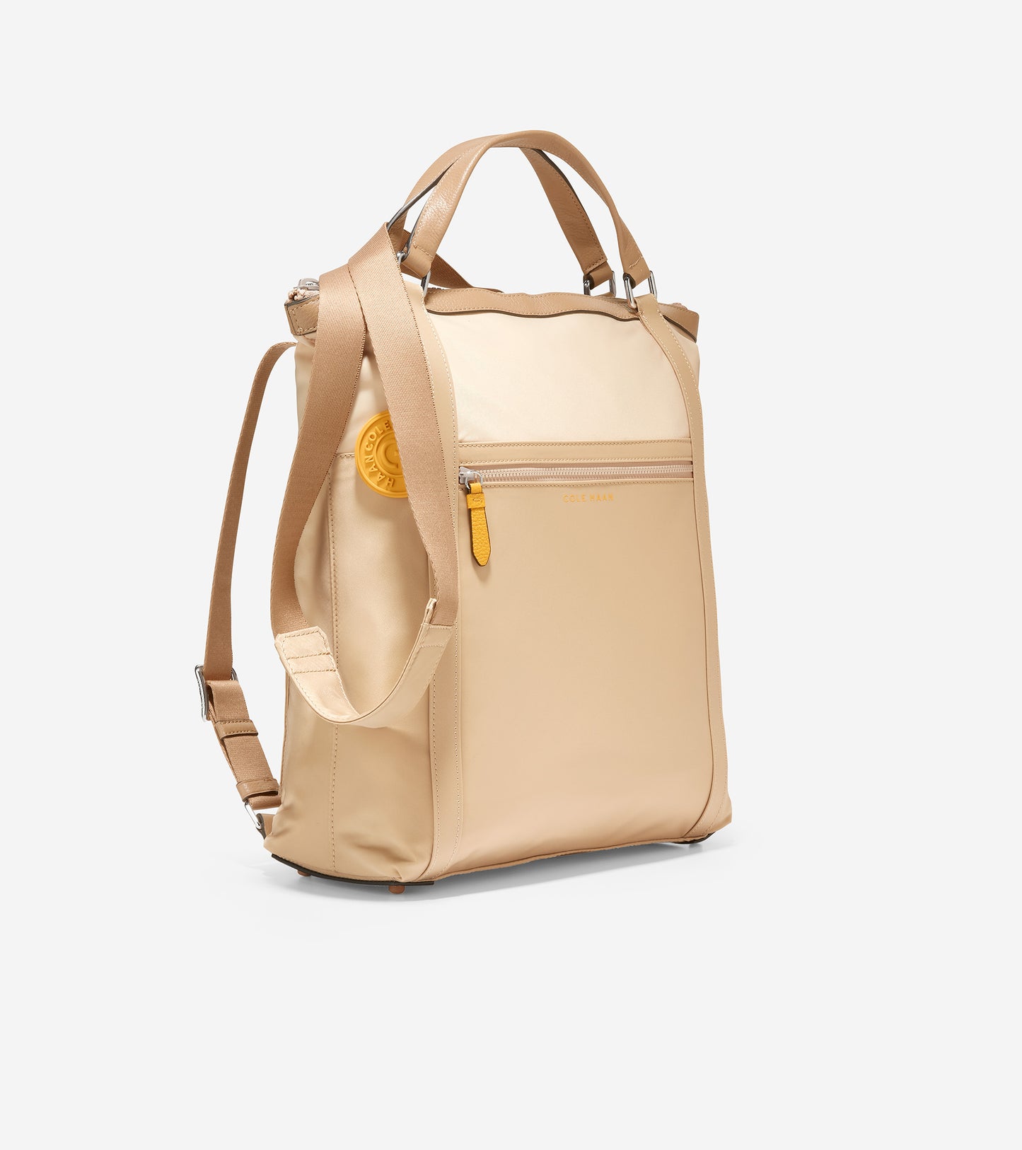 u05590-Nylon Convertible Backpack-Birch Beige