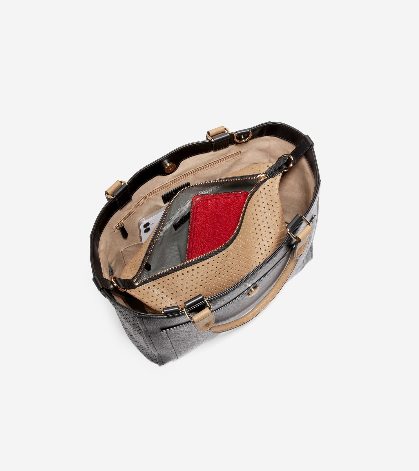 u05620-CH 3-in-1 Tote-Black Perforated