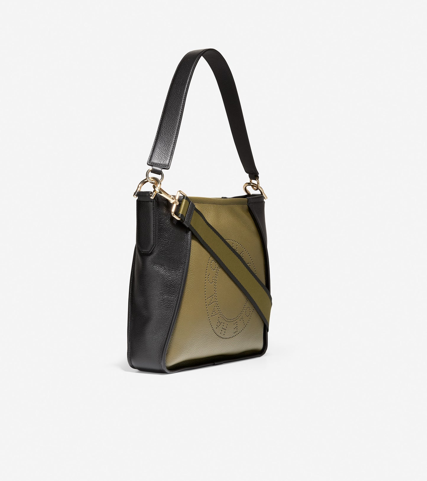 u05629-CH Perforated Crossbody-Olive