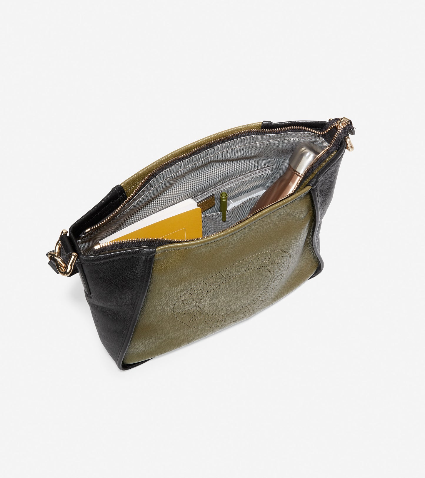 u05629-CH Perforated Crossbody-Olive