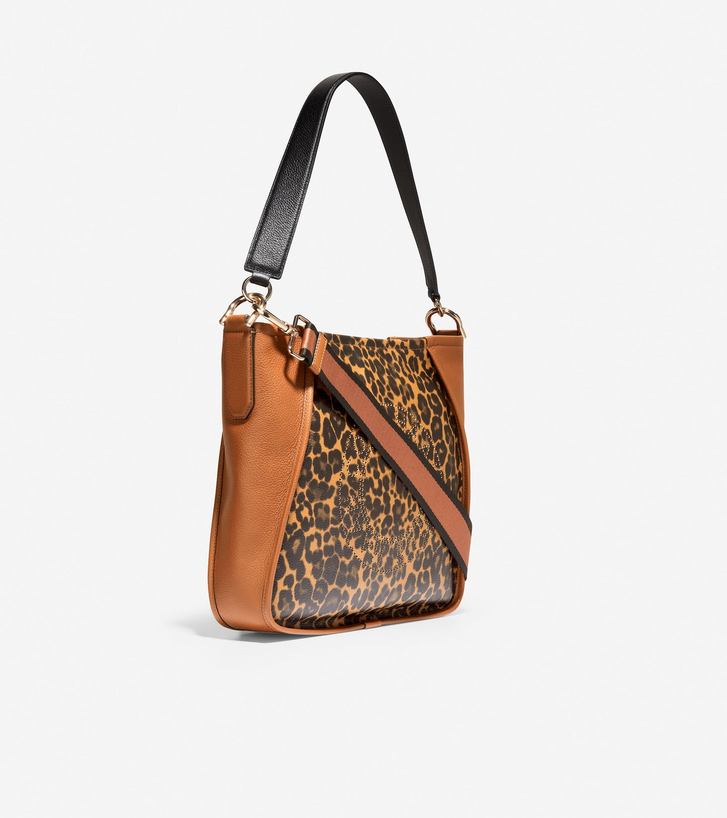 u05632-CH Perforated Crossbody-British Tan-Leopard Print