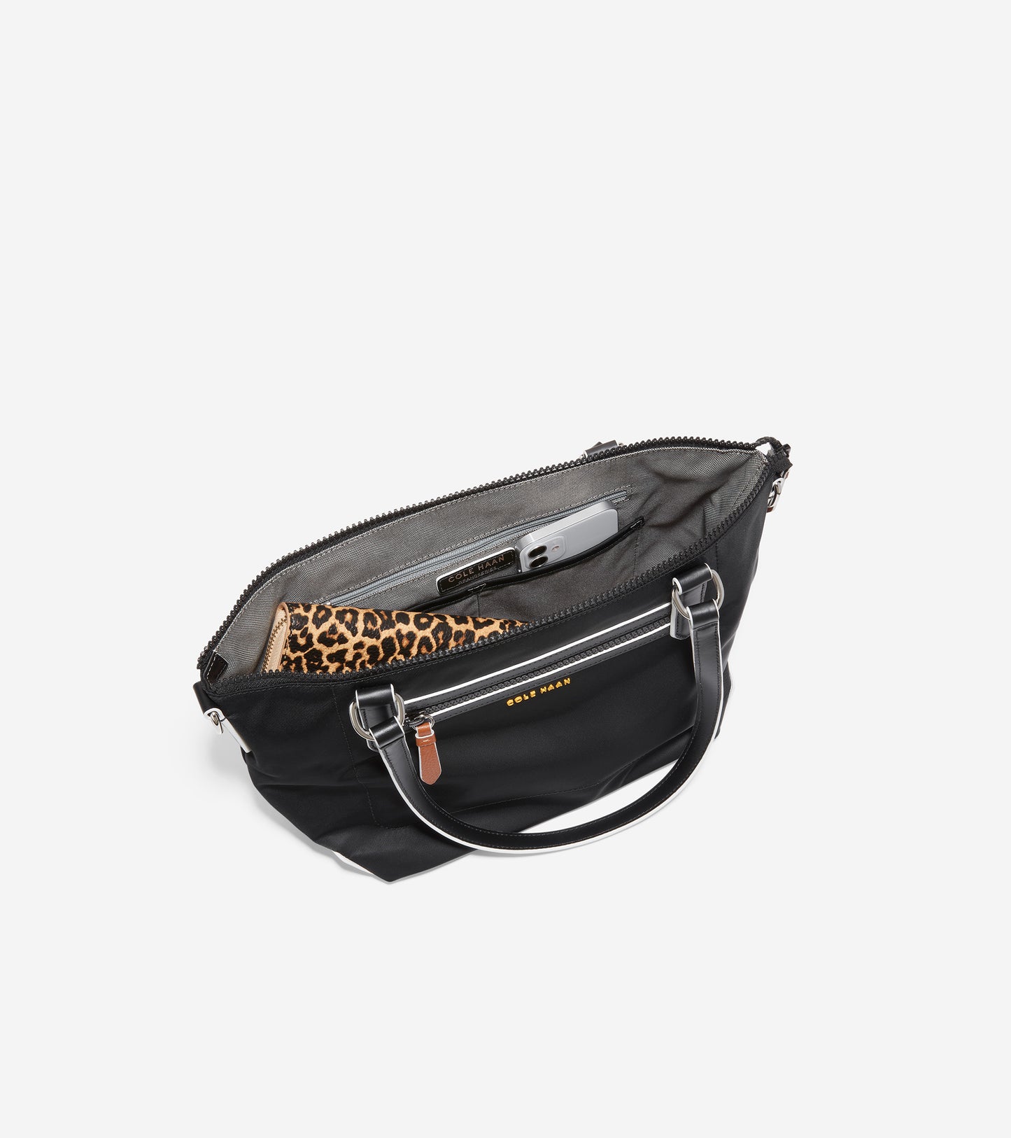 u05919-Small Sport Soft Zip Top Tote-Black