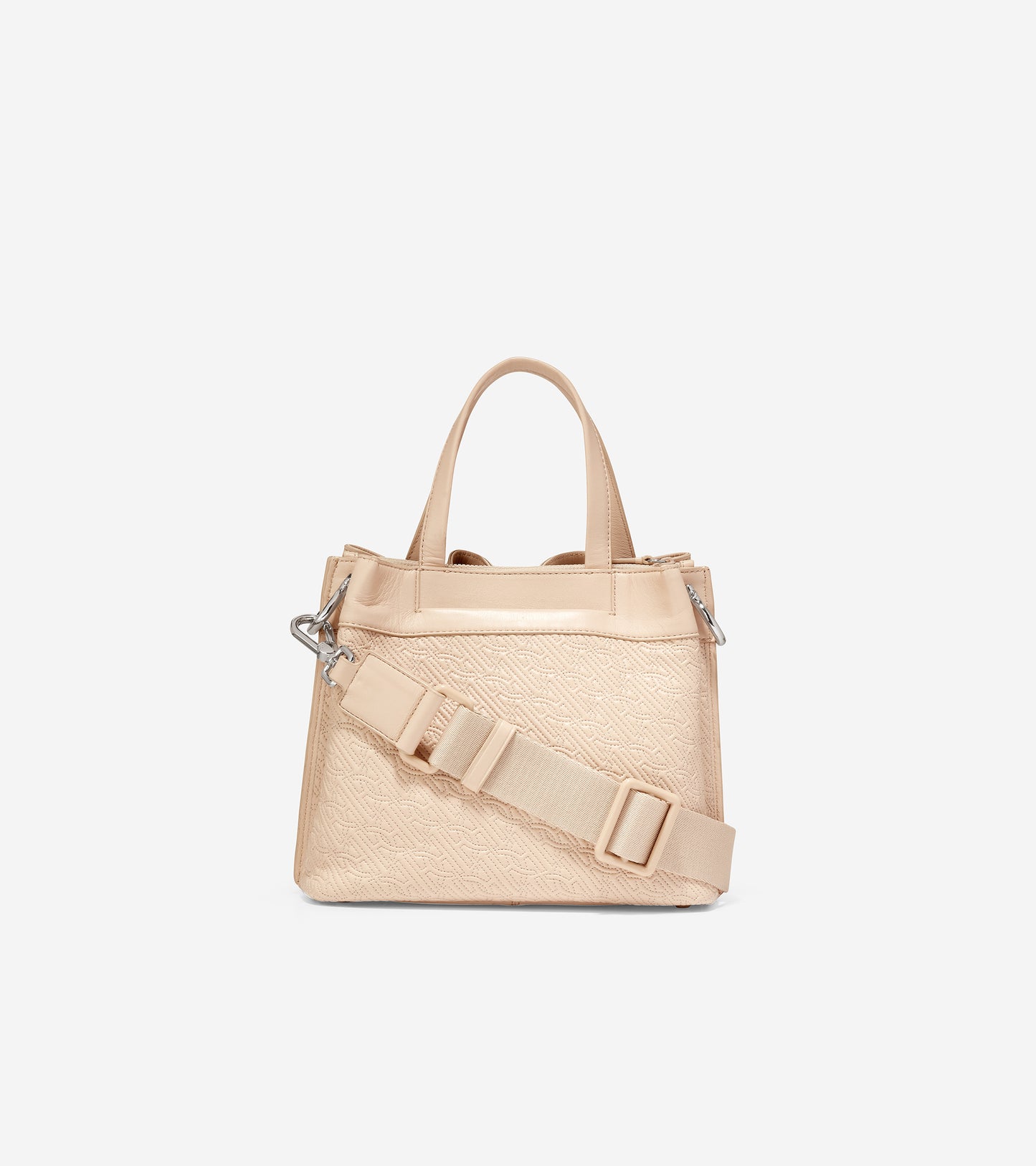 u06036-Quilted Logo Small Bucket Bag-Oat