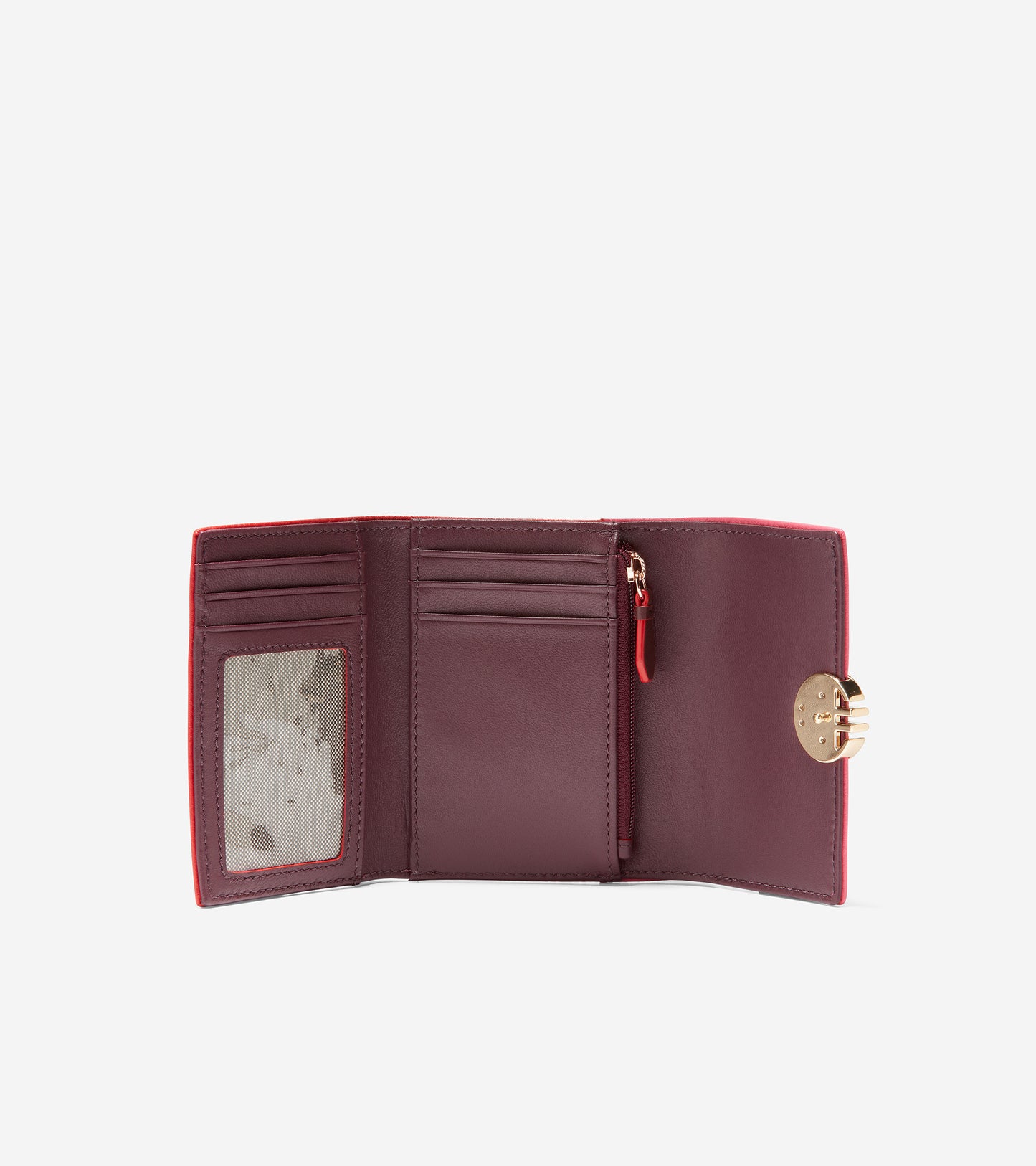 u06062-Small Tri-Fold Wallet-Fuchsia Colorblock