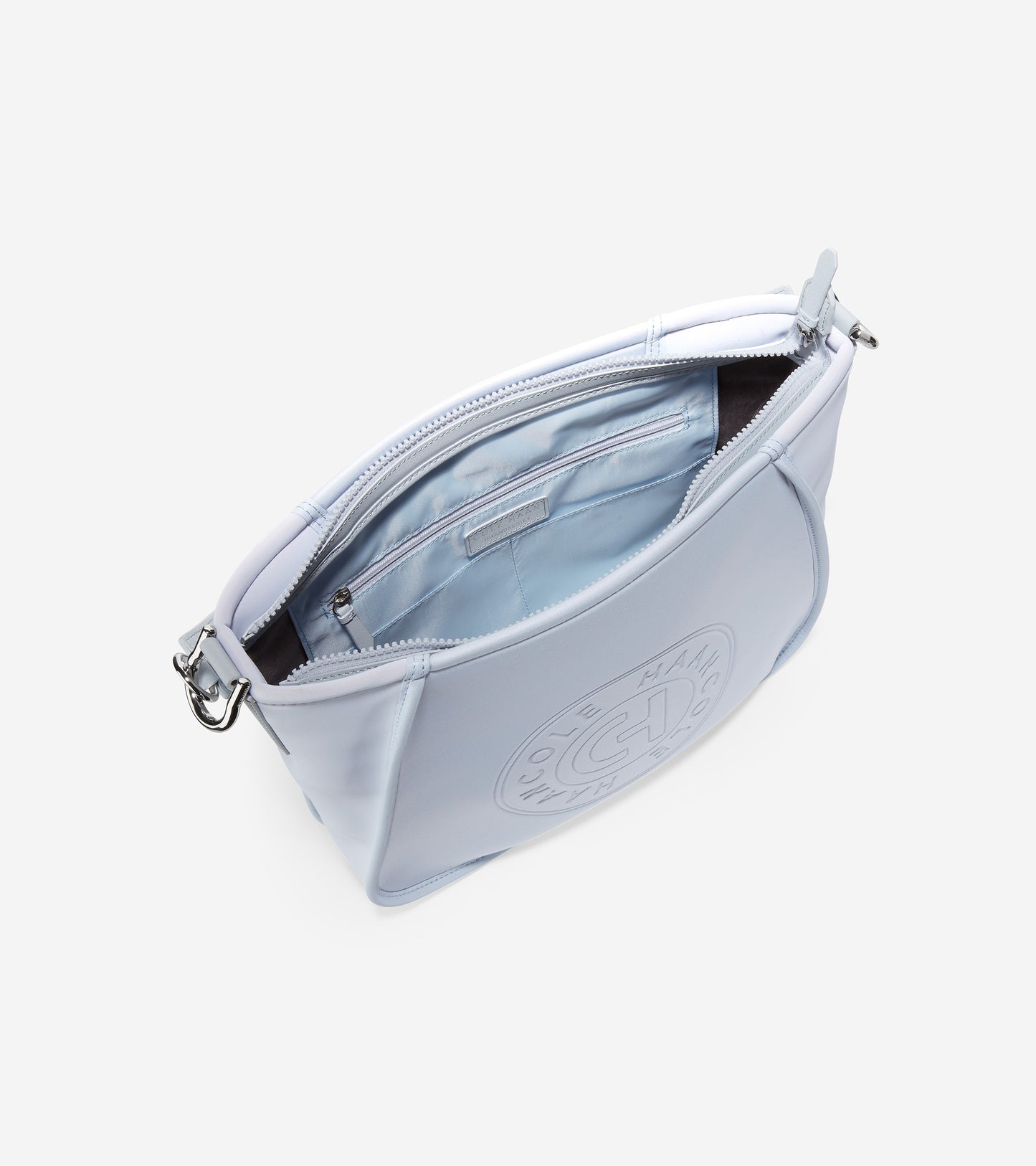 u06163-Neoprene Midsize Crossbody-Halogen Blue