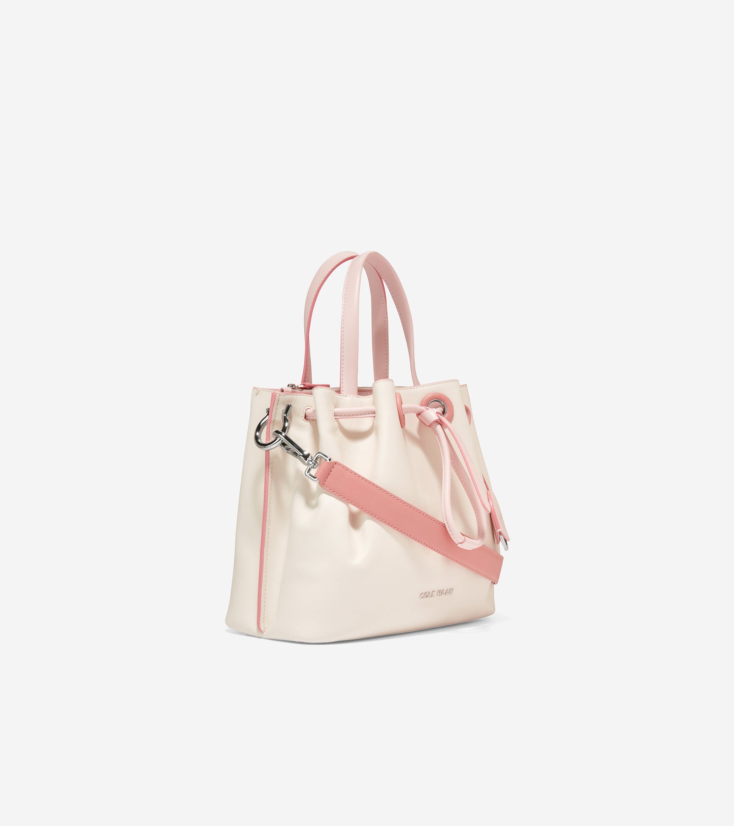 u06172-Grand Ambition Small Bucket Bag-Birch-Peach Whip Colorblock
