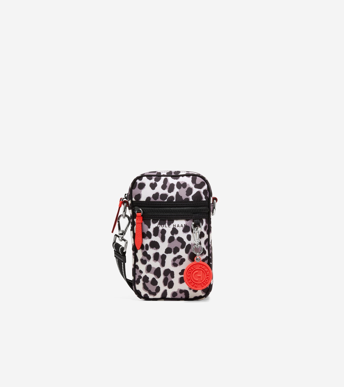u06231-Nylon Cellphone Crossbody-Ocelot Print