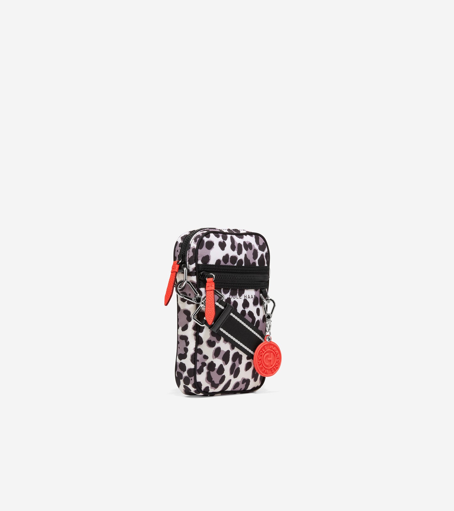 u06231-Nylon Cellphone Crossbody-Ocelot Print