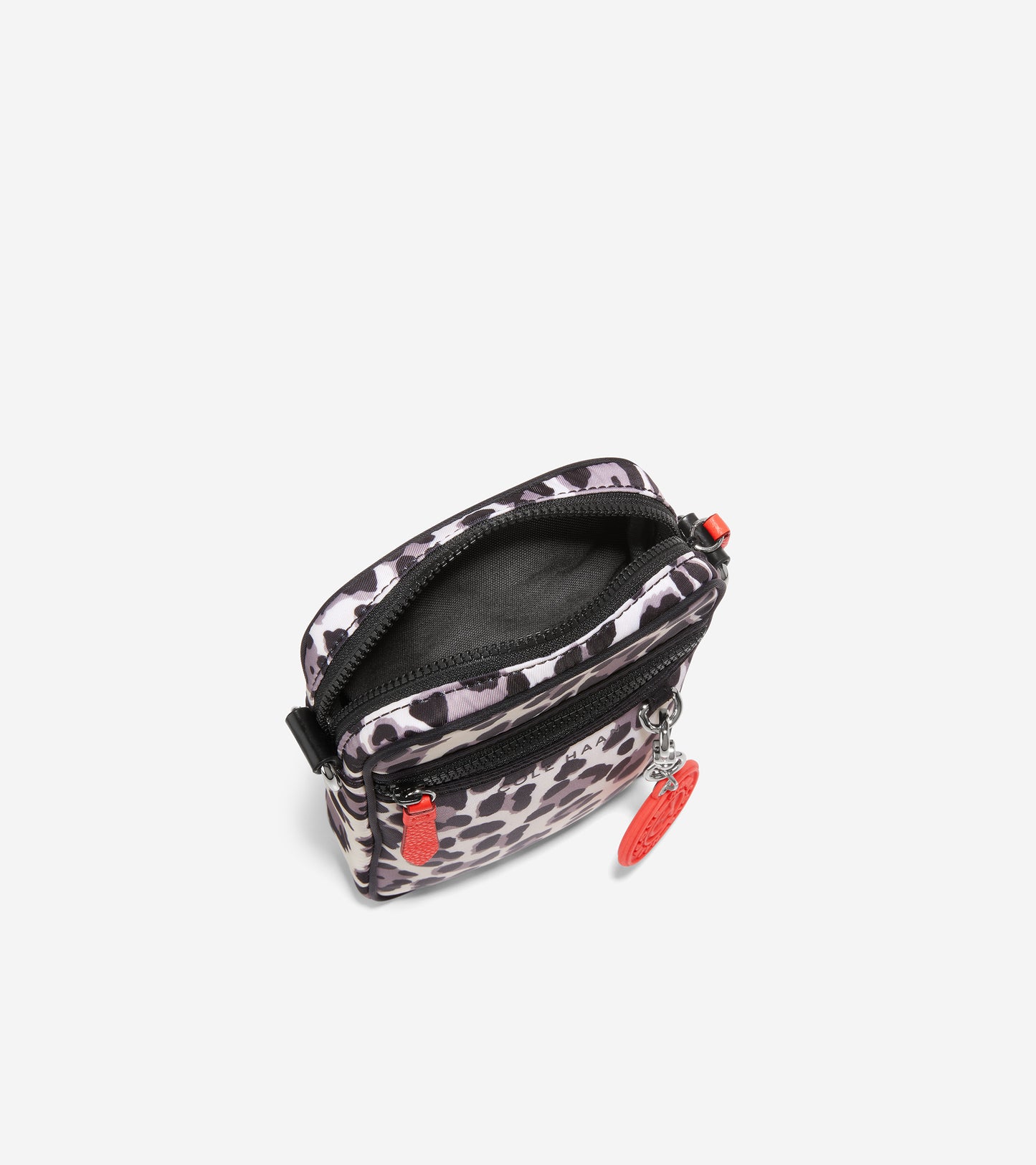 u06231-Nylon Cellphone Crossbody-Ocelot Print
