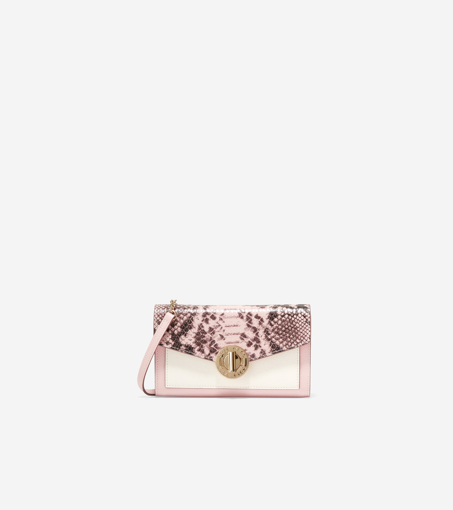 u06236-Turnlock Phone Case with Chain-Snake Print Colorblock
