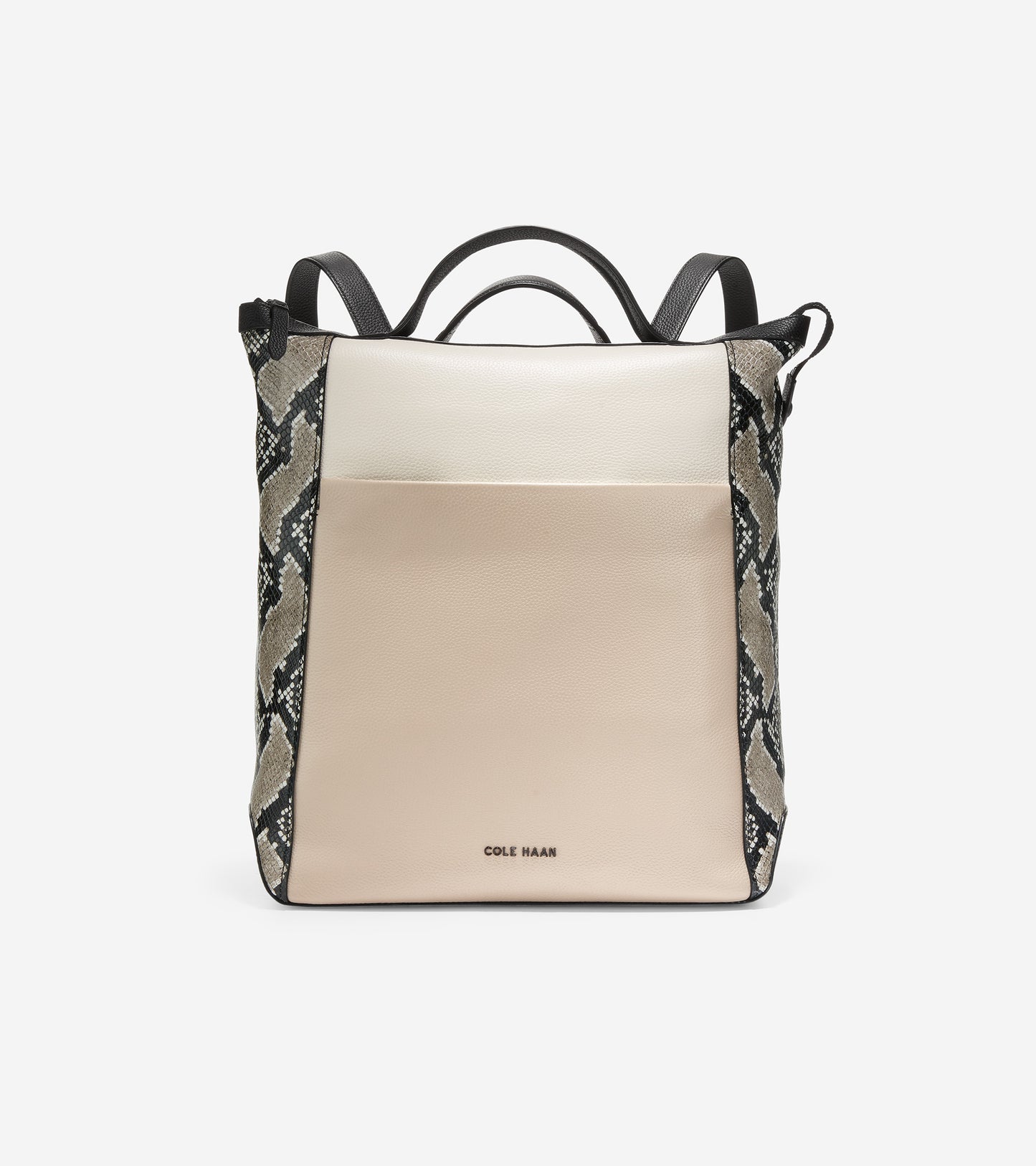 u06279-Grand Ambition Small Convertible Luxe Backpack-Snake Print-Dune-Sesame