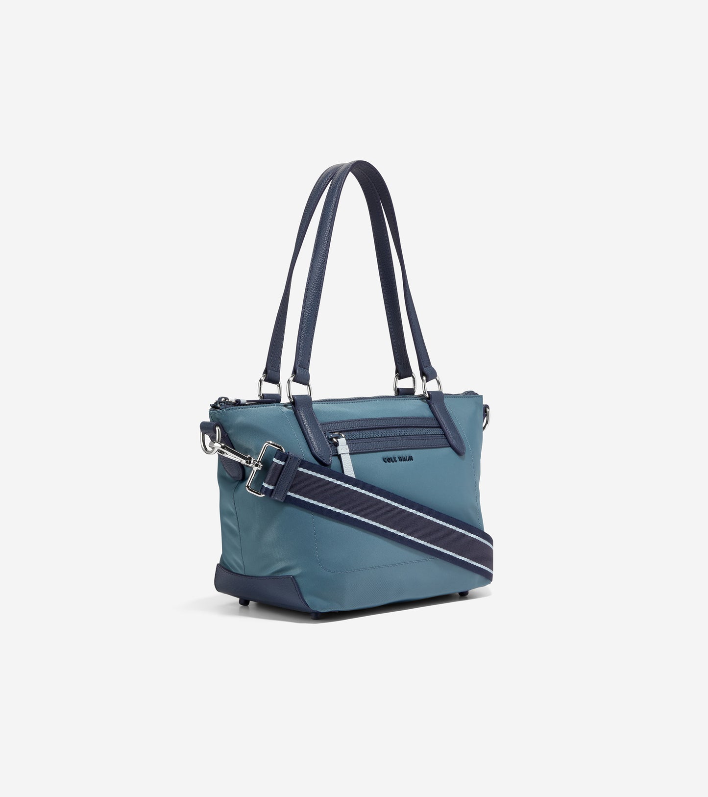 u06304-Small Sport Soft Zip Top Tote-China Blue-Navy Blazer