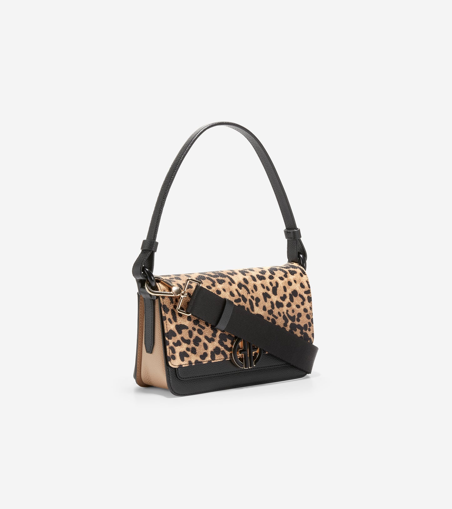 u06317-Mini Shoulder Bag-Leopard Print-Black-Chocolate