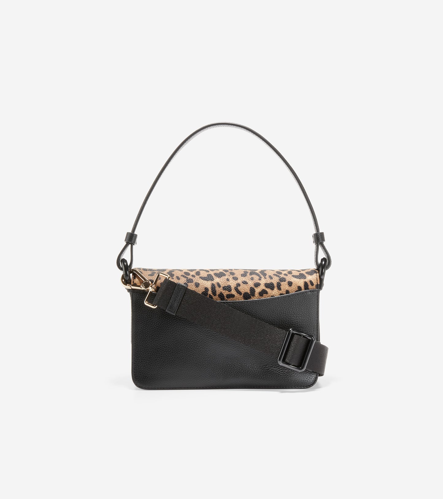 u06317-Mini Shoulder Bag-Leopard Print-Black-Chocolate