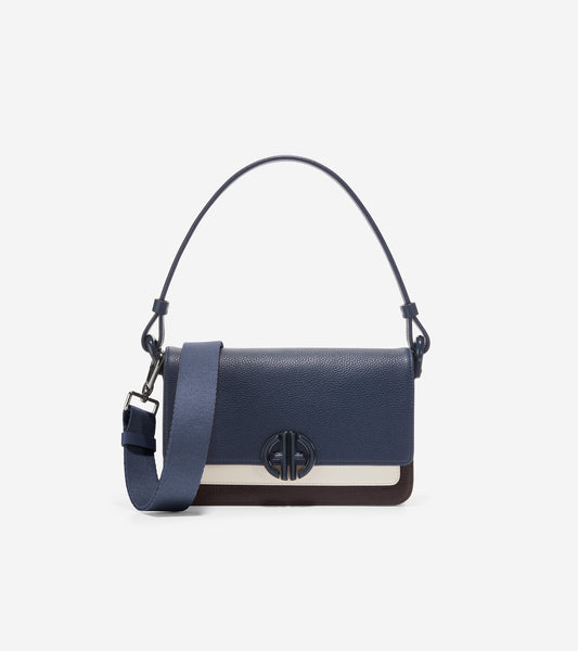 u06318-Mini Shoulder Bag-Navy Blazer-Ivory-Chocolate