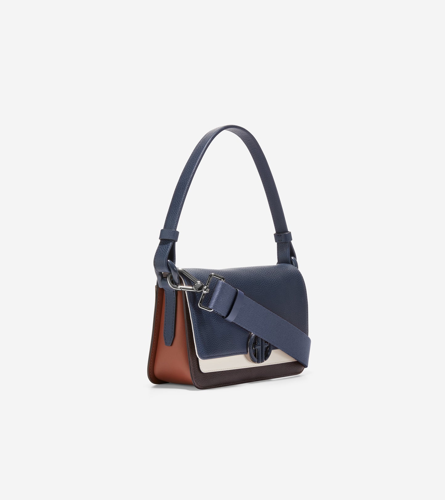 u06318-Mini Shoulder Bag-Navy Blazer-Ivory-Chocolate