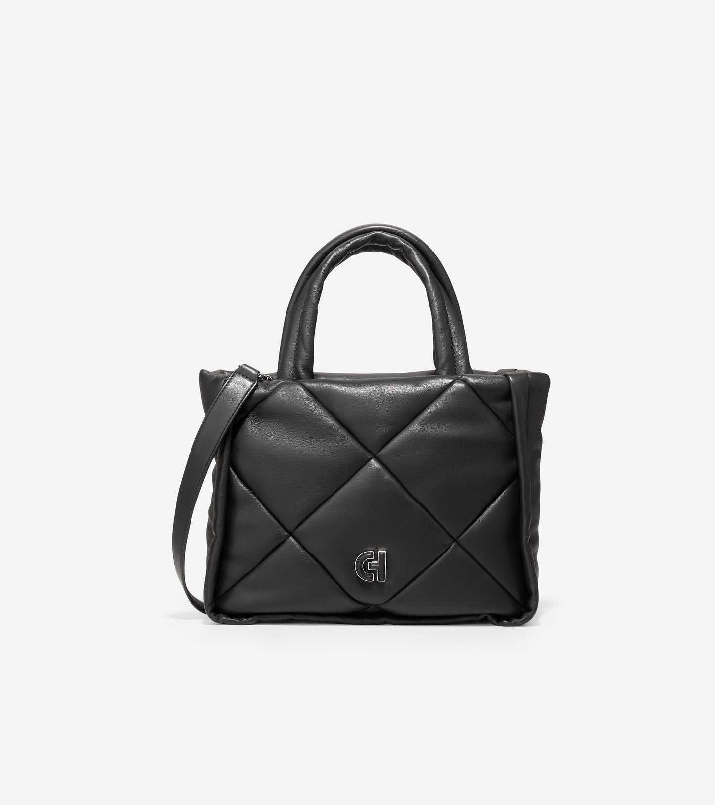 U06346-Quilted Tote Bag-Black