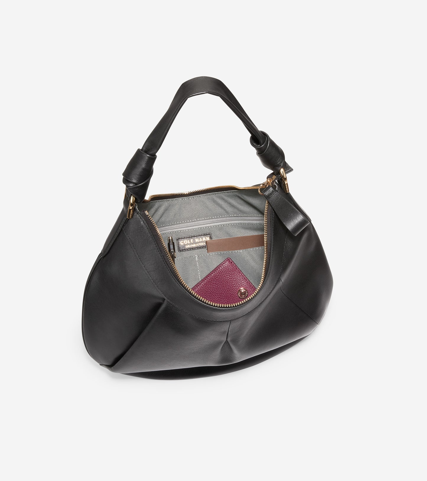 U06353-Aponte Slouch Hobo Bag-Black