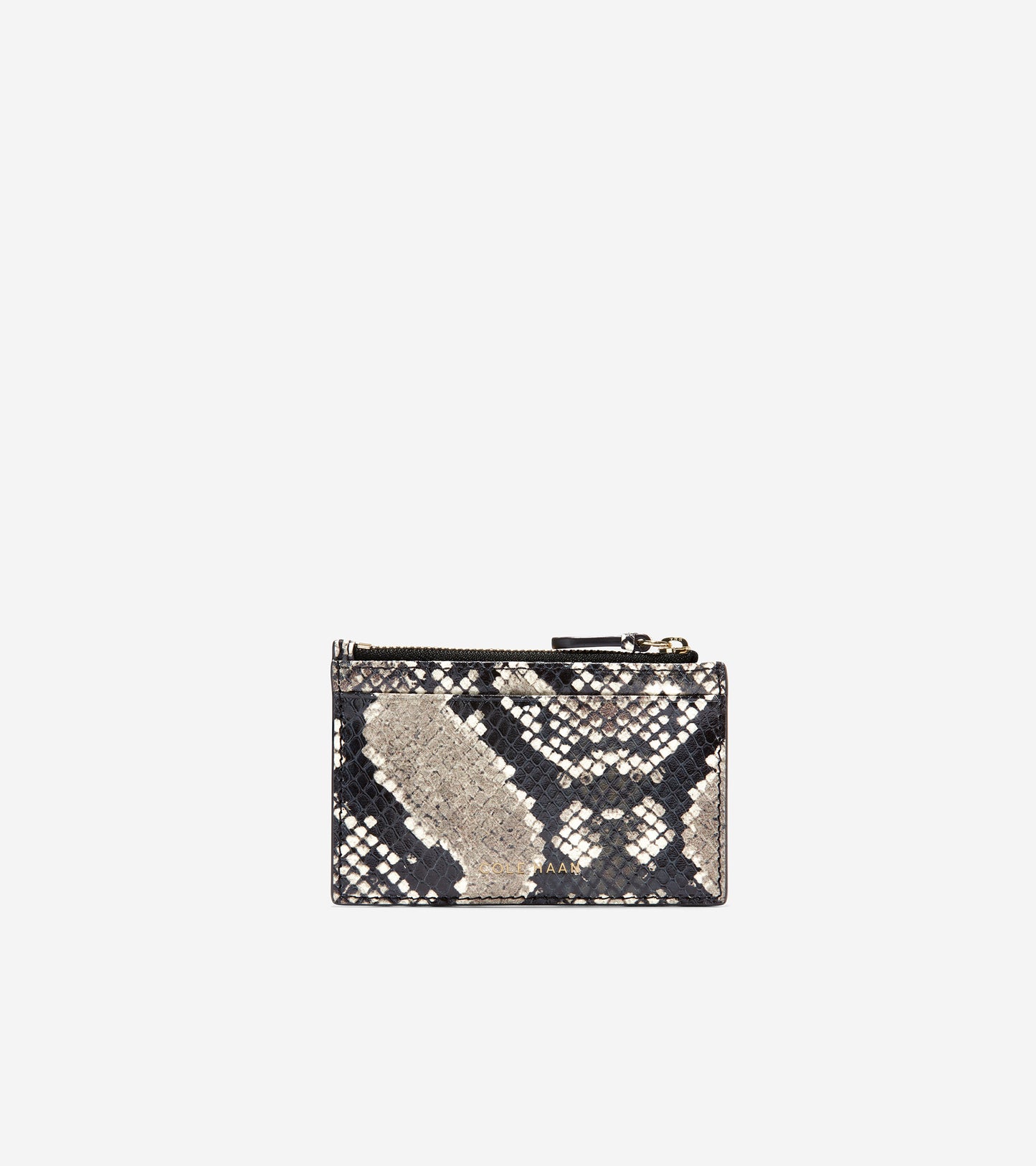 u06402-GRANDSERIES Card Case with Zip-Snake Print
