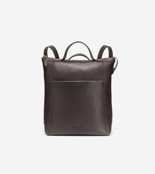 U06446-Grand Ambition Small Convertible Luxe Backpack-Dark Chocolate