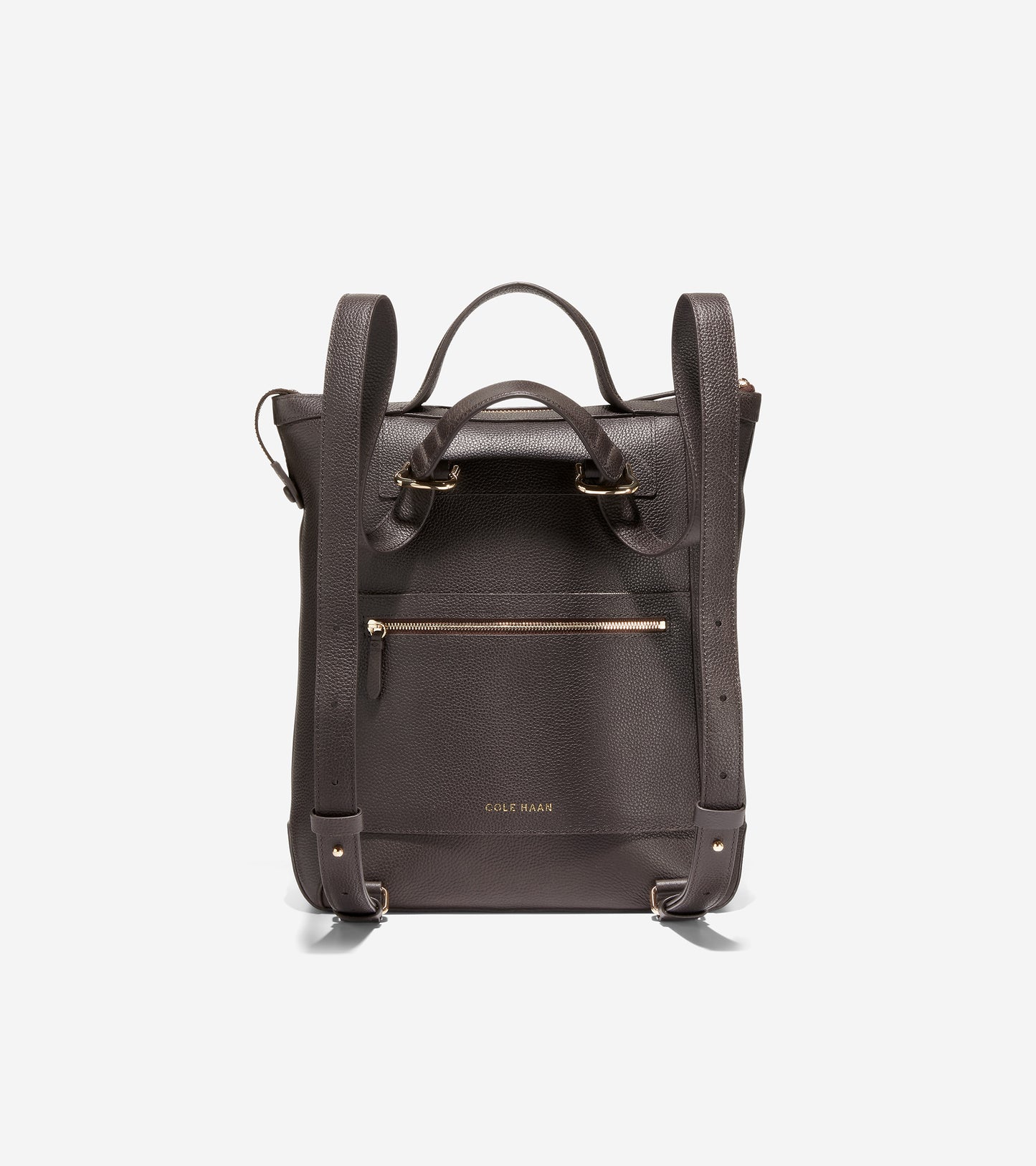 U06446-Grand Ambition Small Convertible Luxe Backpack-Dark Chocolate