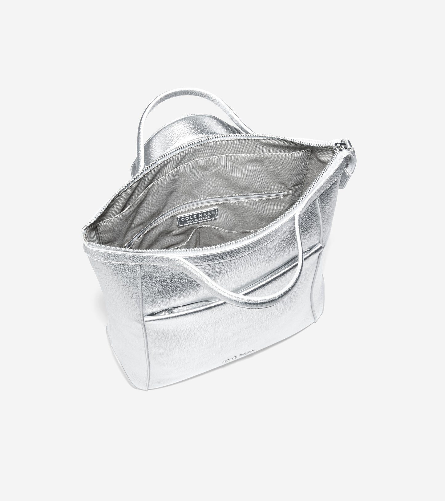 U06447-Grand Ambition Small Convertible Luxe Backpack-Silver