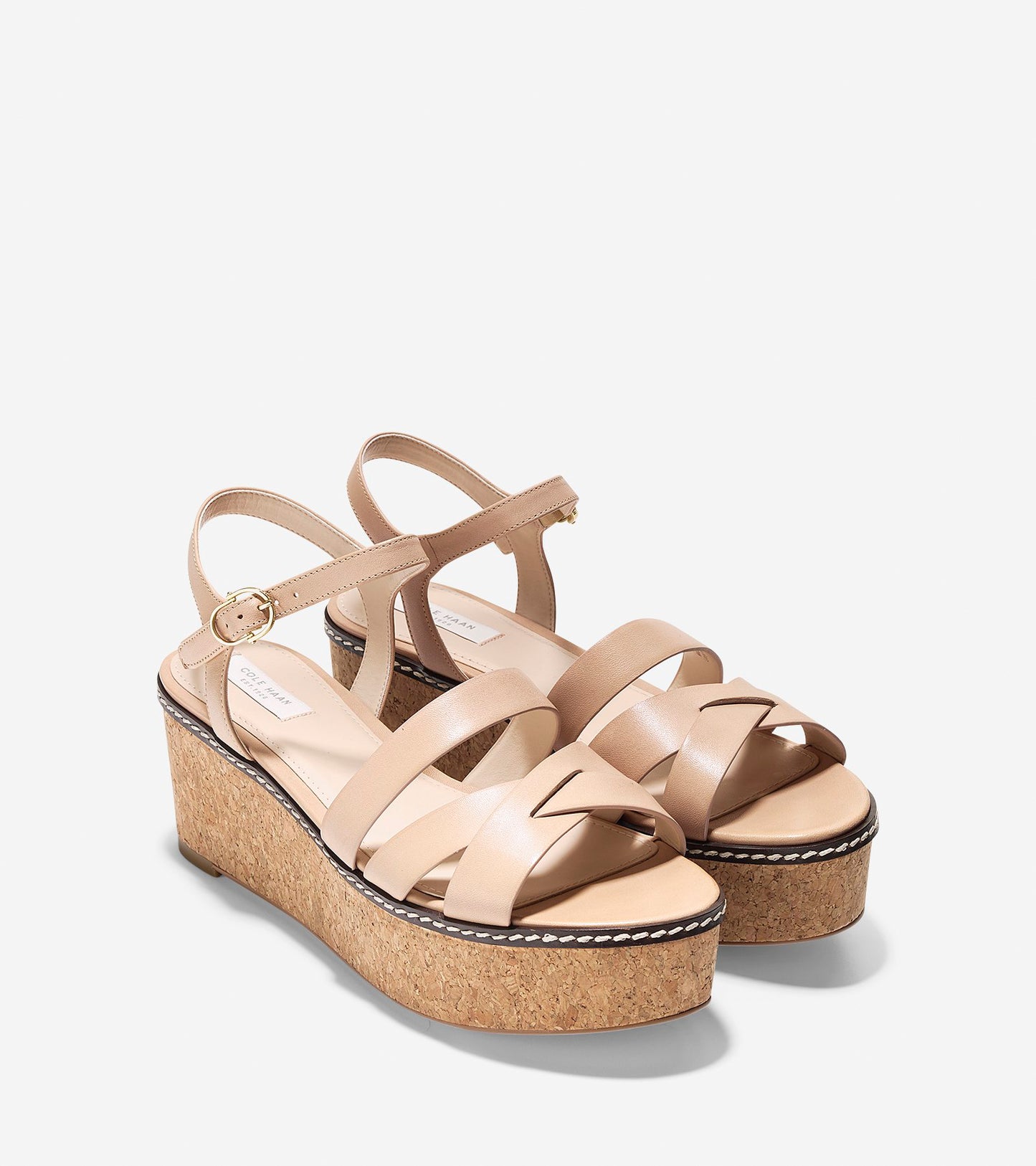 ColeHaan-Jianna Wedge Sandal (55mm)-w06868-Nude Leather-cork