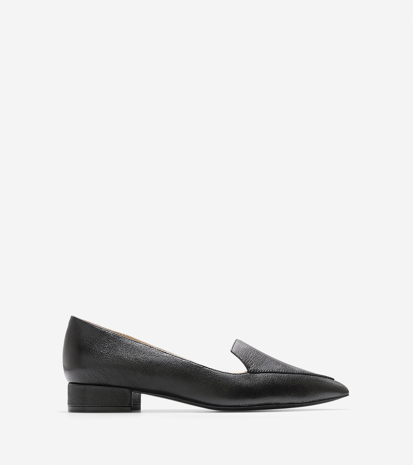 ColeHaan-Dellora Skimmer Flat-w08845-Black Leather