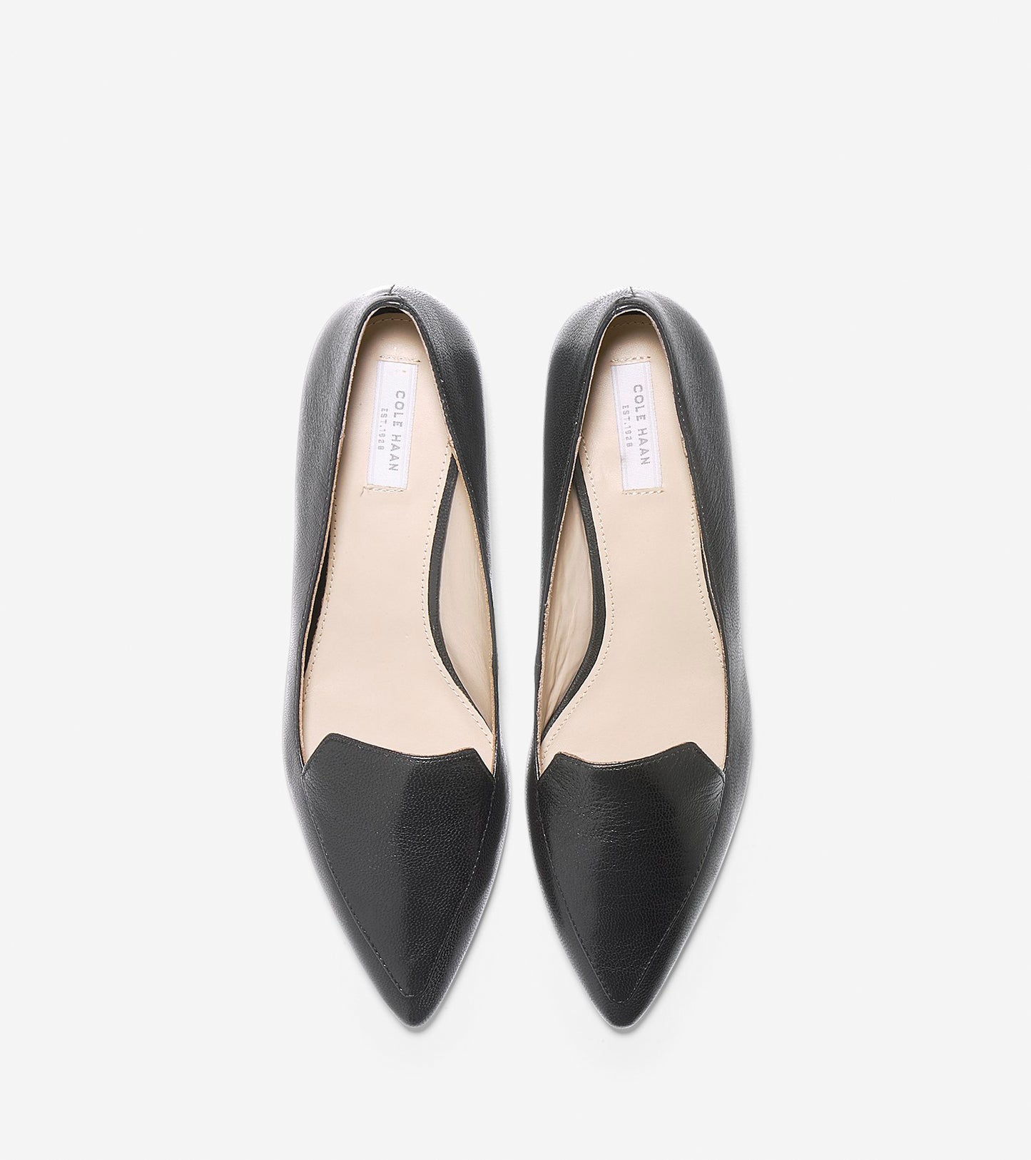 ColeHaan-Dellora Skimmer Flat-w08845-Black Leather