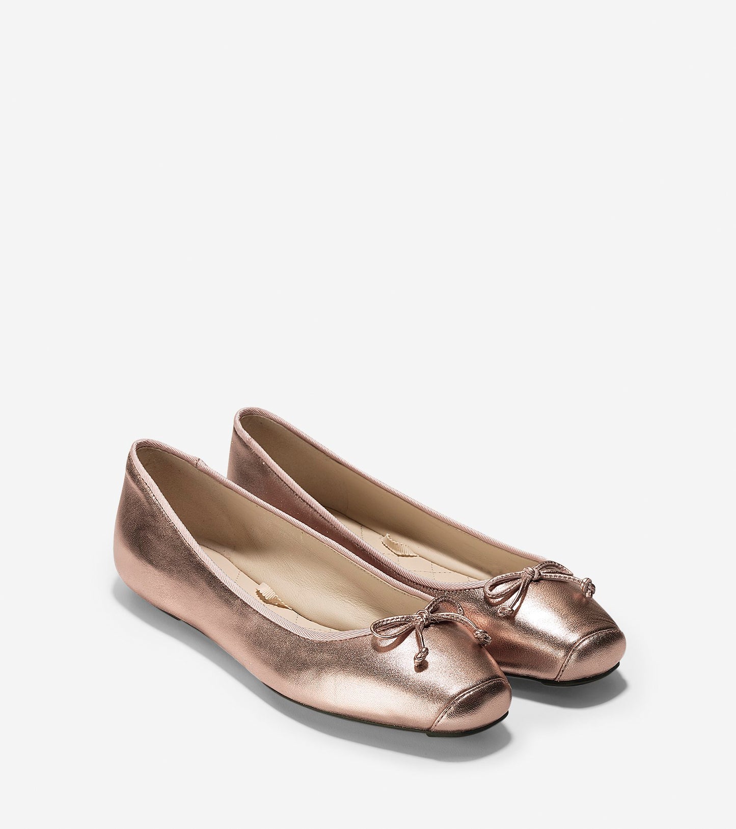 ColeHaan-Downtown Ballet Flat-w09904-Rose Gold Metallic