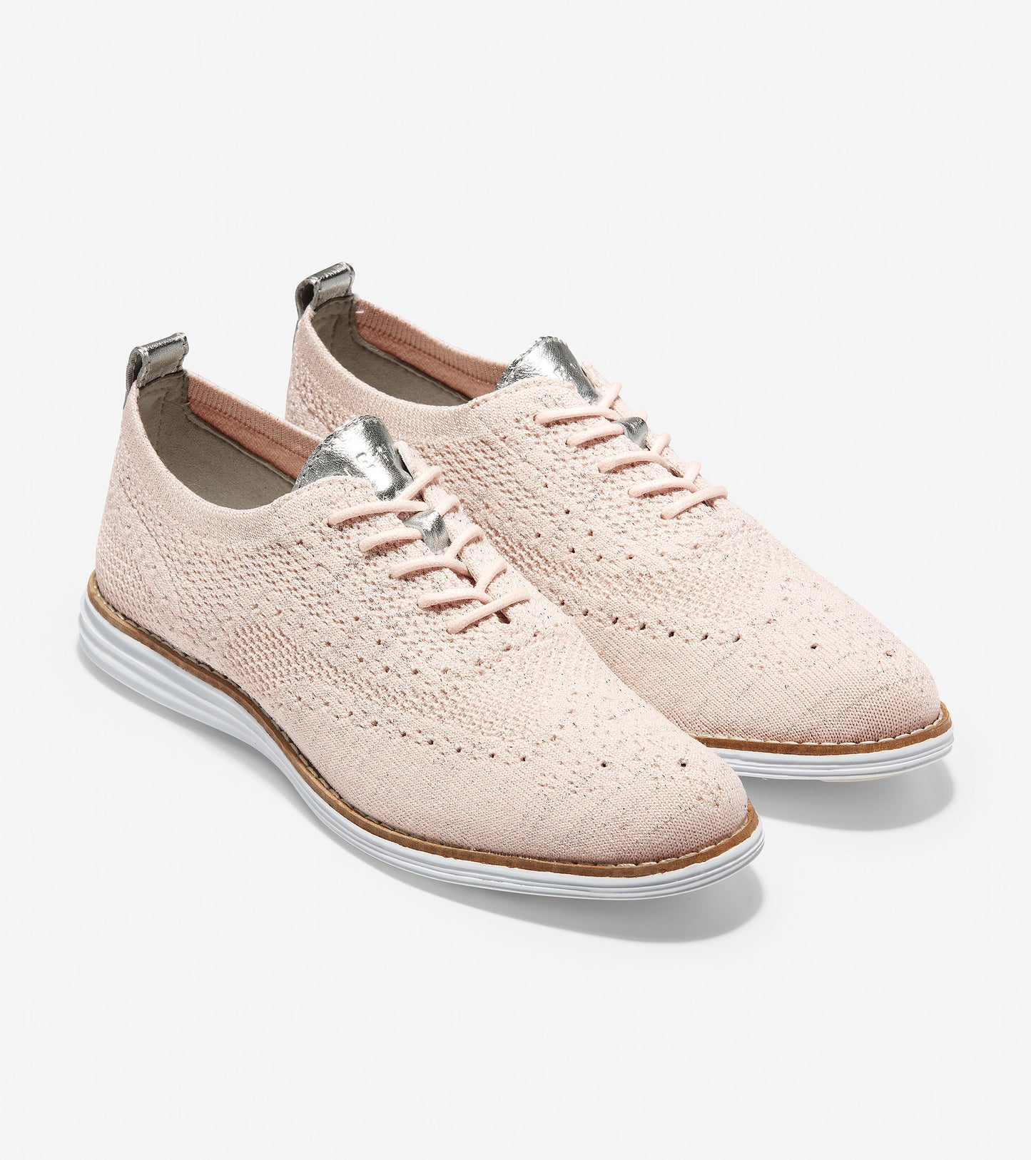 ColeHaan-ØriginalGrand Wingtip Oxford -w11506-Peach Blush Stitchlite™-Argento