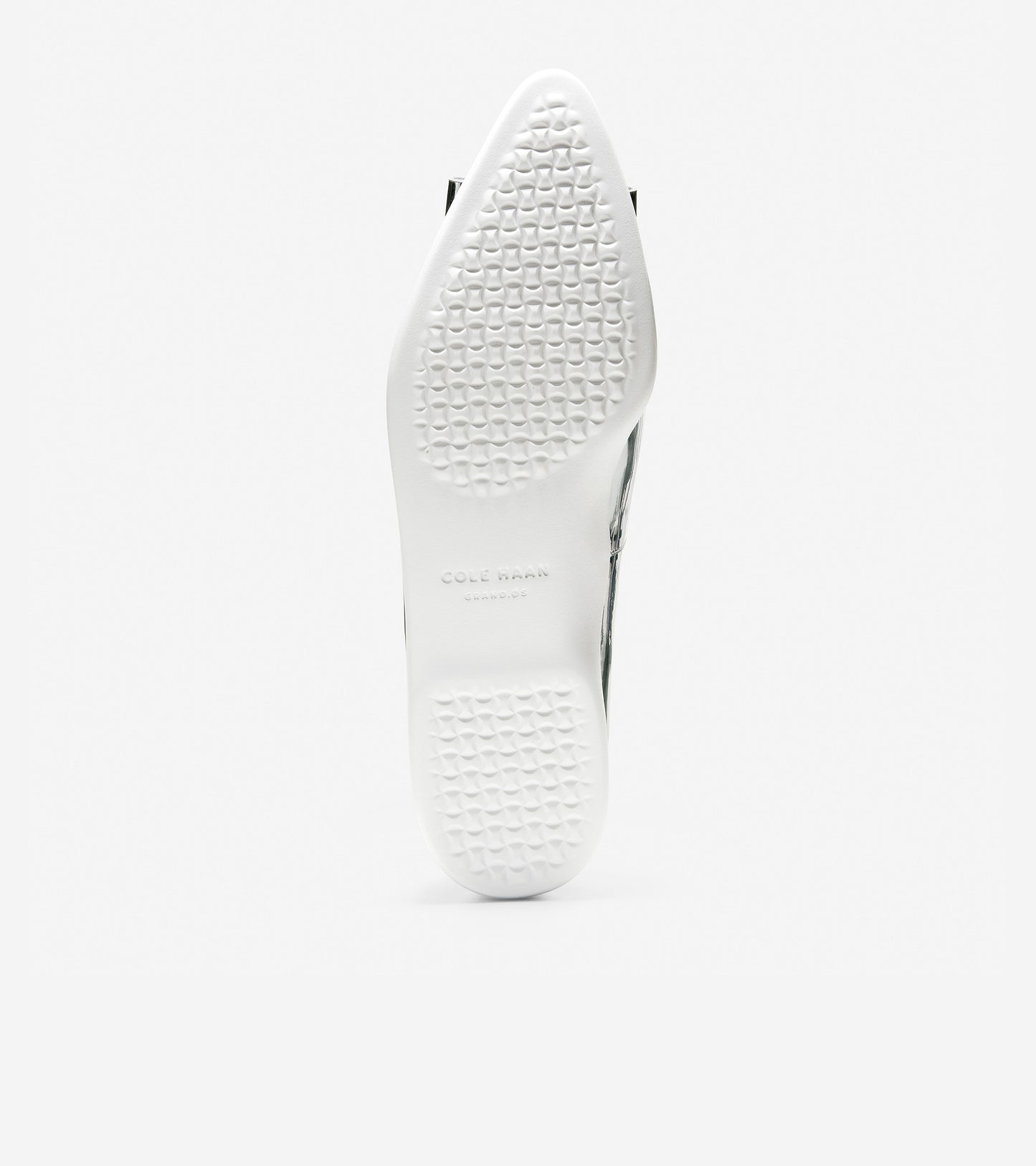 ColeHaan-ZERØGRAND Bow Skimmer Flat-w11766-Argento Metallic-optic White