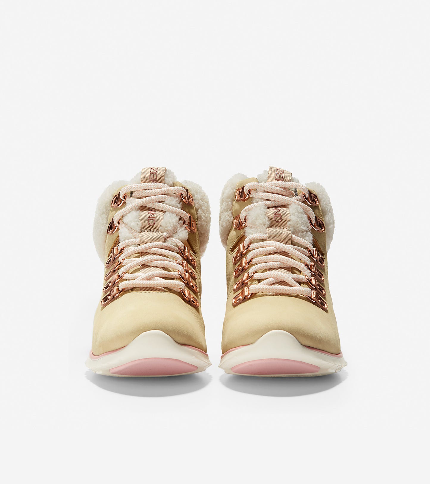ColeHaan-ZERØGRAND Hiker Boot-w11810-Sand Nubuck-Rose Gold Metallic