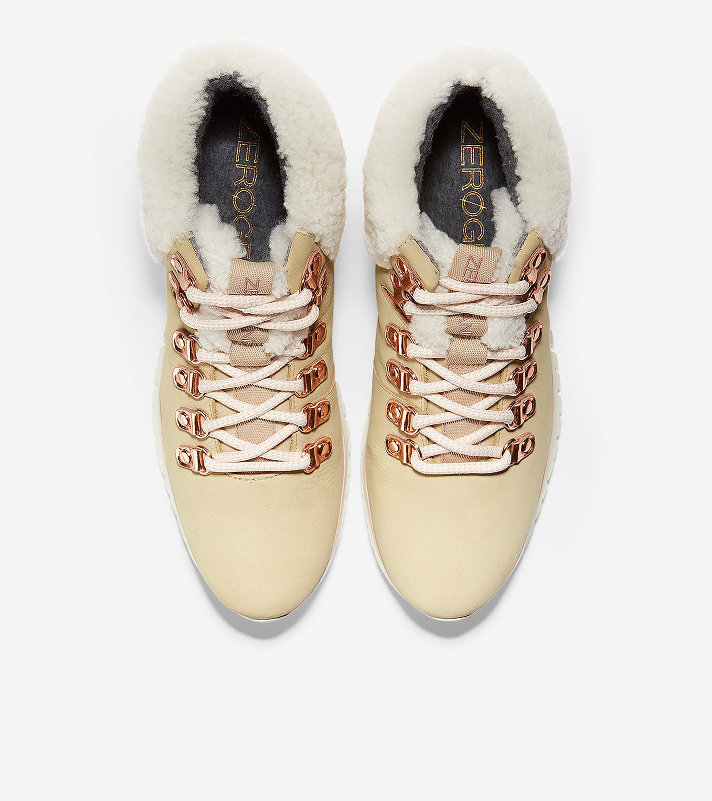 ColeHaan-ZERØGRAND Hiker Boot-w11810-Sand Nubuck-Rose Gold Metallic