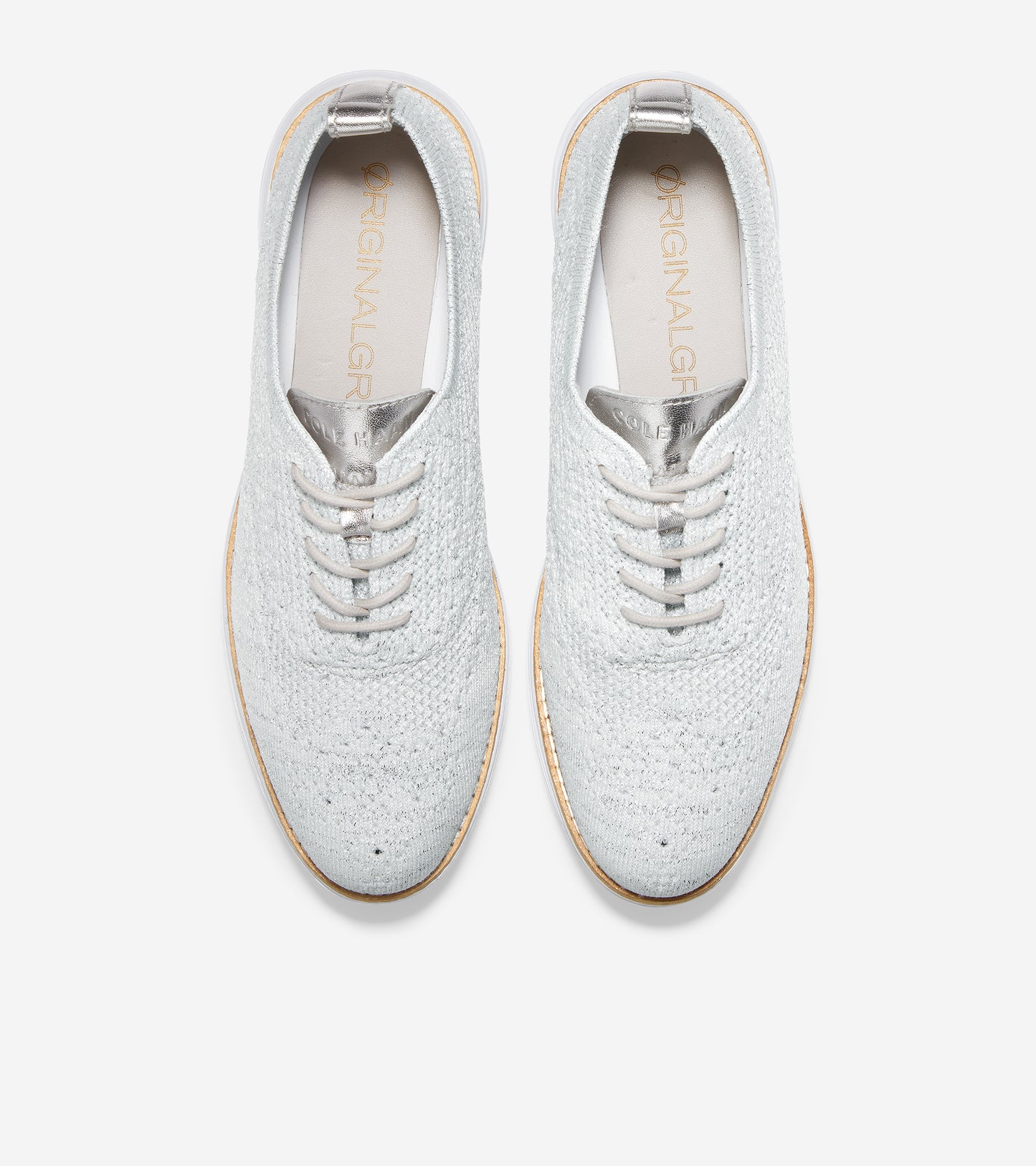 ColeHaan-ØriginalGrand Wingtip Oxford -w13992-Silver Stitchlite™Metallic