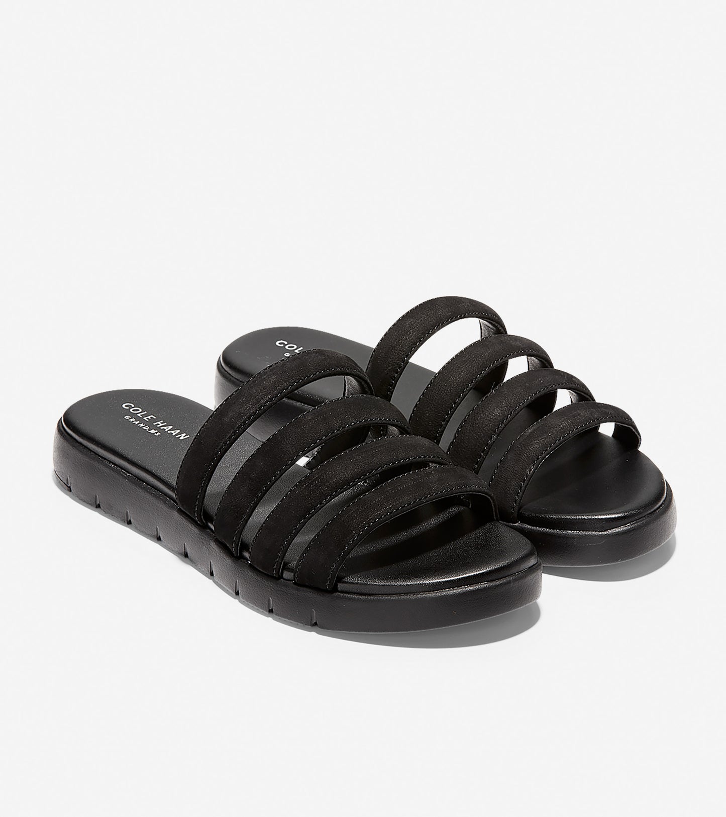ColeHaan-ZERØGRAND Multi Strap Sandal-w14664-Black Leather-Black