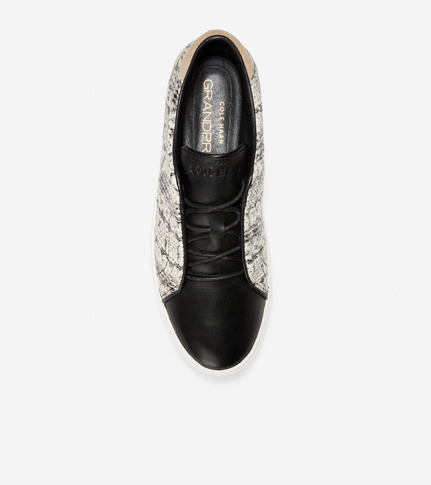 ColeHaan-GrandPrø Spectator Sneaker-w15430-Black-white Snake Print