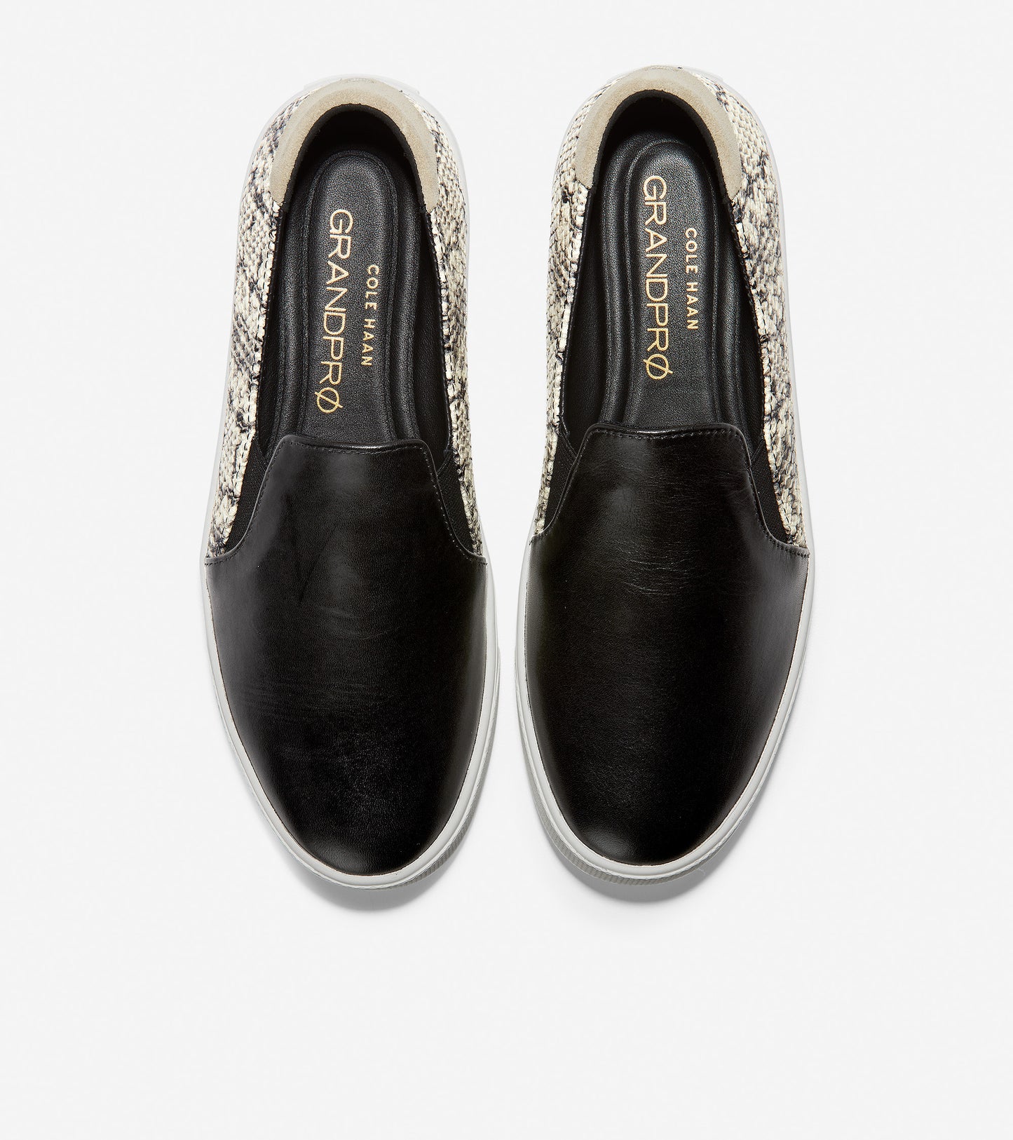 ColeHaan-GrandPrø Spectator Slip-On Sneaker-w15434-Black-white Snake Print