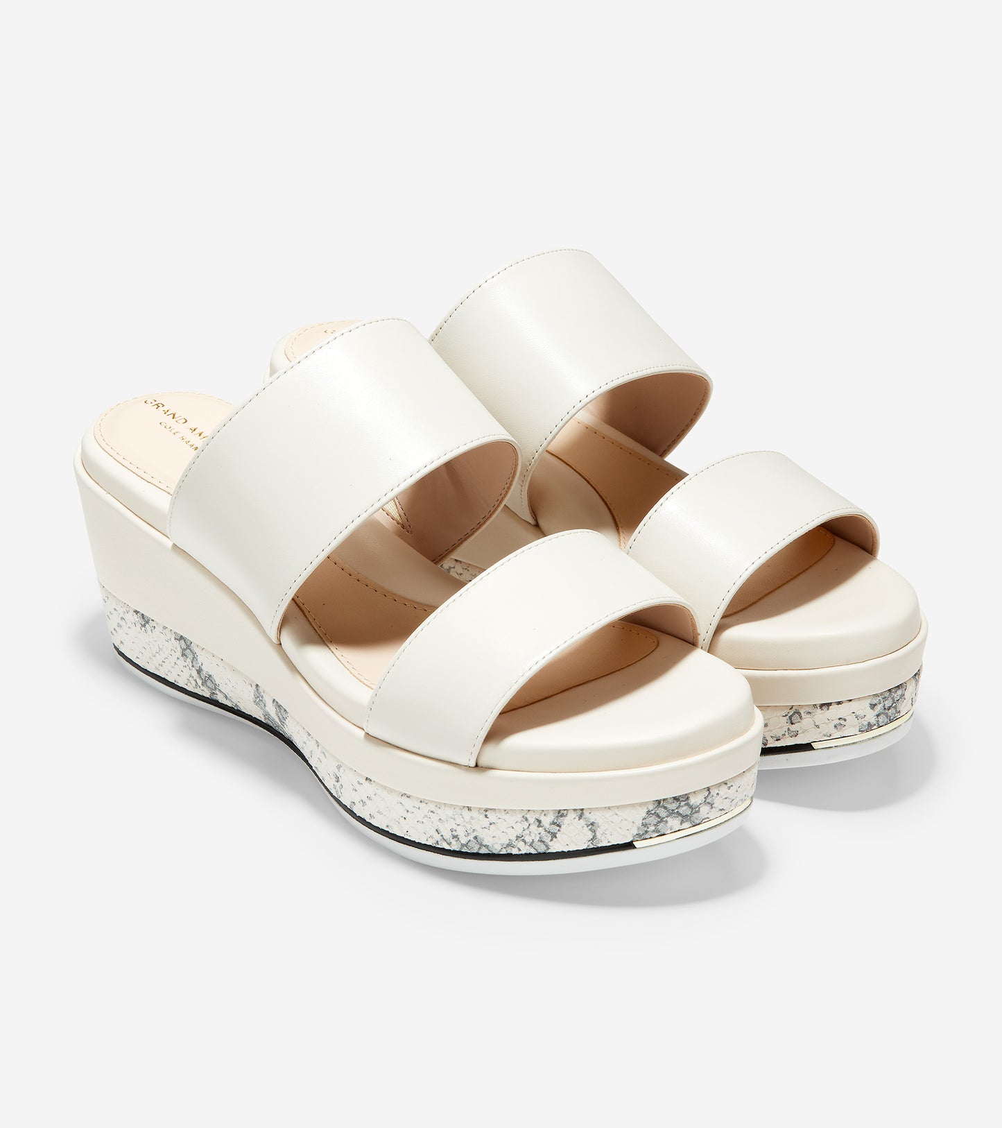 ColeHaan-Grand Ambition Flatform Slide Sandal-w16898-Ivy Leather-Python Print