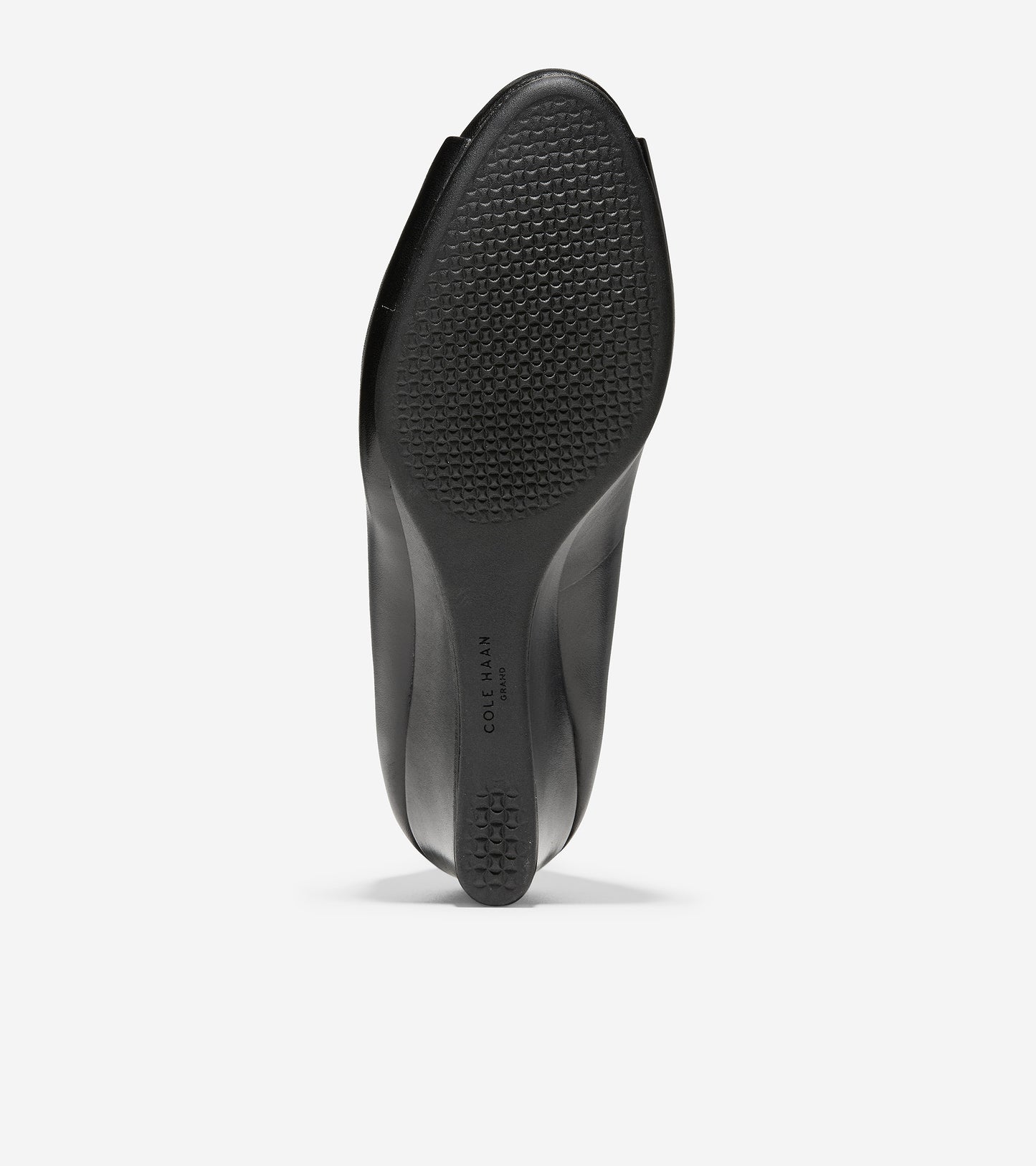 ColeHaan-Grand Ambition Open Toe Wedge-w16906-Black Leather