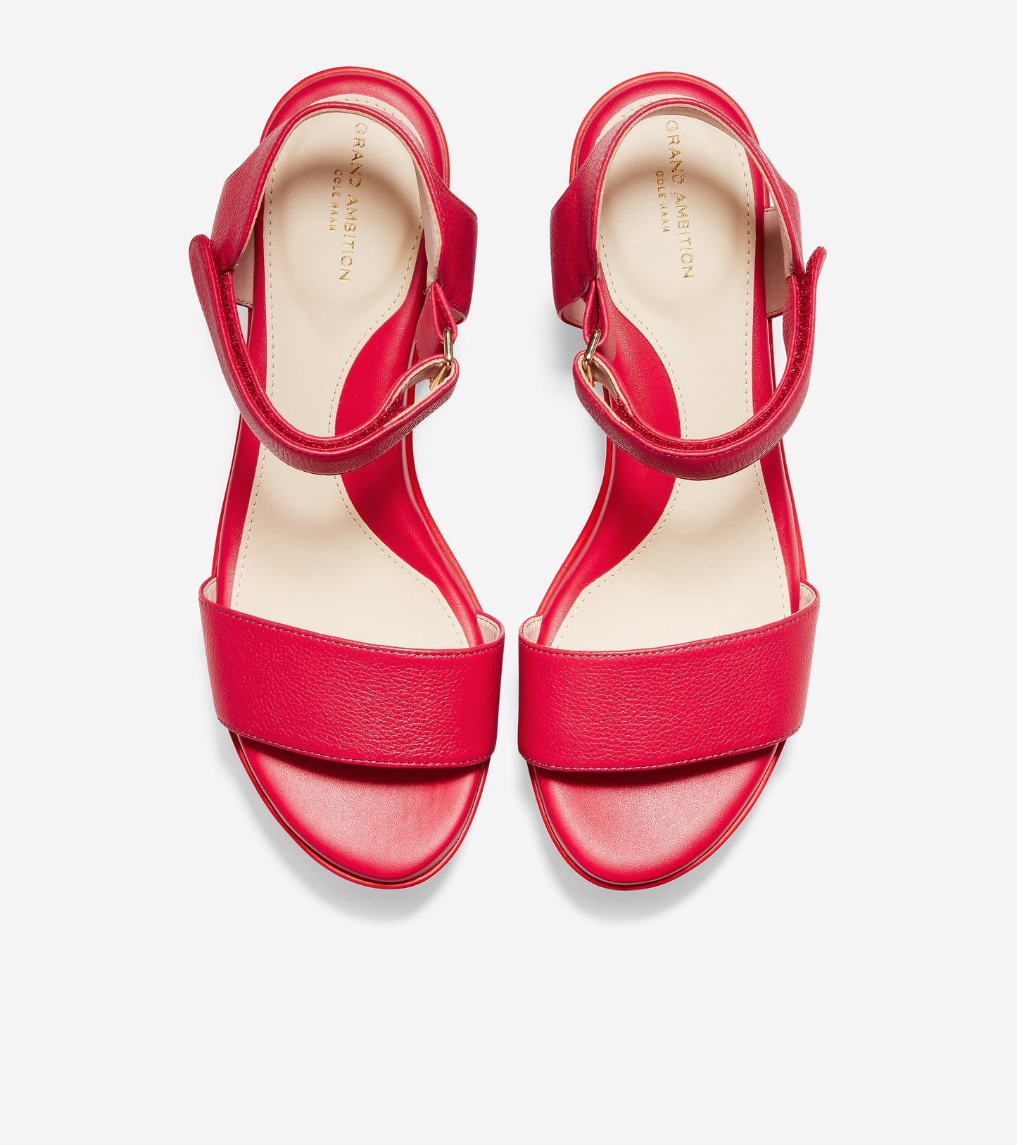 ColeHaan-Grand Ambition Flatform Sandal-w18224-Tango Red Tumbled Leather