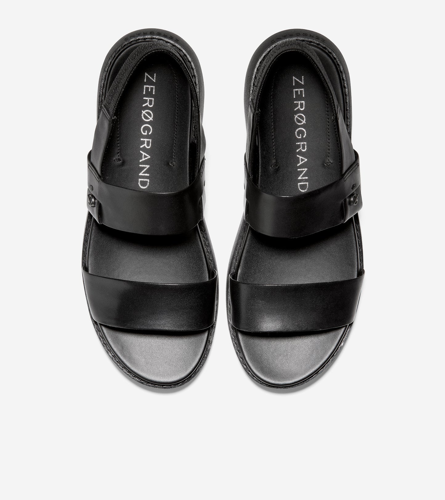ColeHaan-ZERØGRAND Global Double Band Sandal-w18256-Black Leather