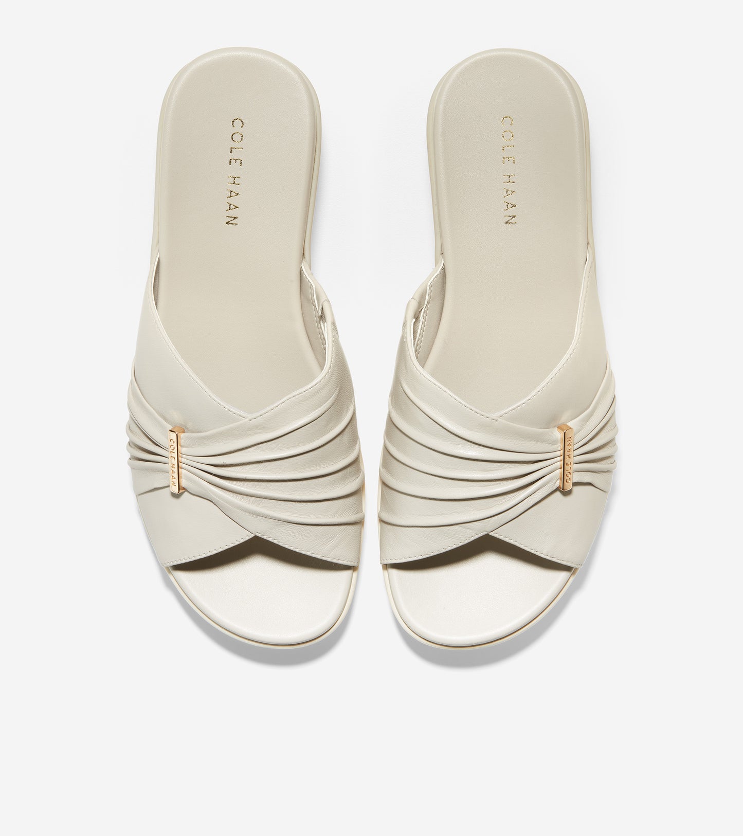 ColeHaan-Aubree Ruched Slide Sandal-w18292-Pumice Stone Leather