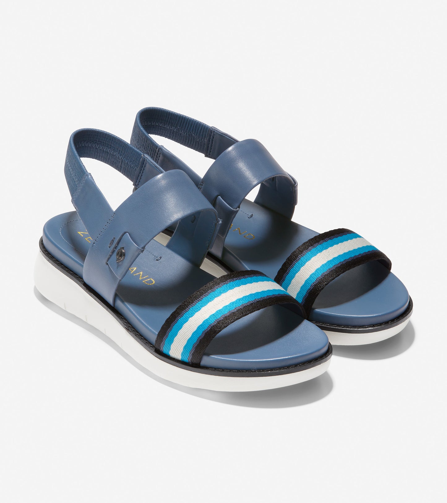 ColeHaan-ZERØGRAND Global Double Band Sandal-w19400-Vintage Indigo Leather-Ivory