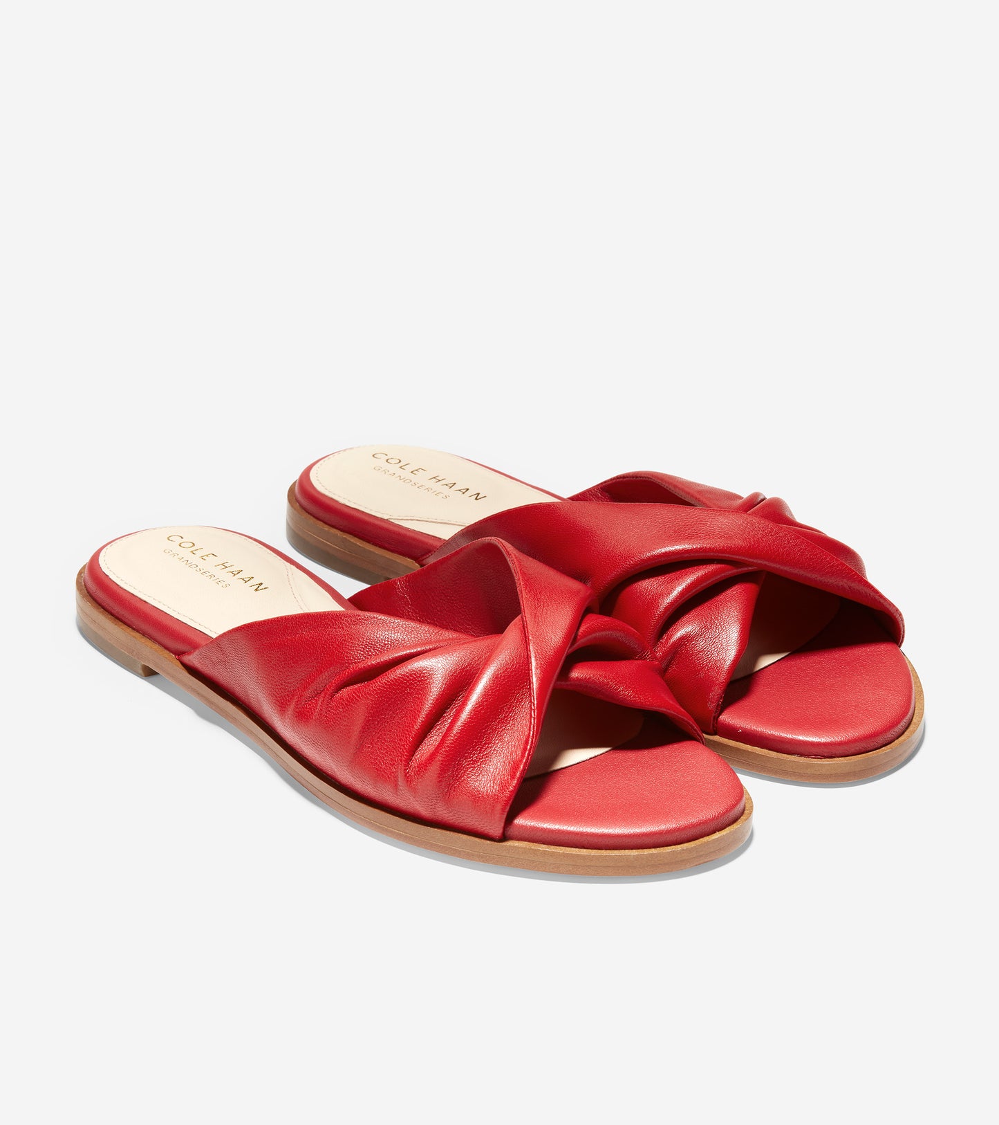ColeHaan-Alyx Slide Sandal-w19445-Tango Red Leather