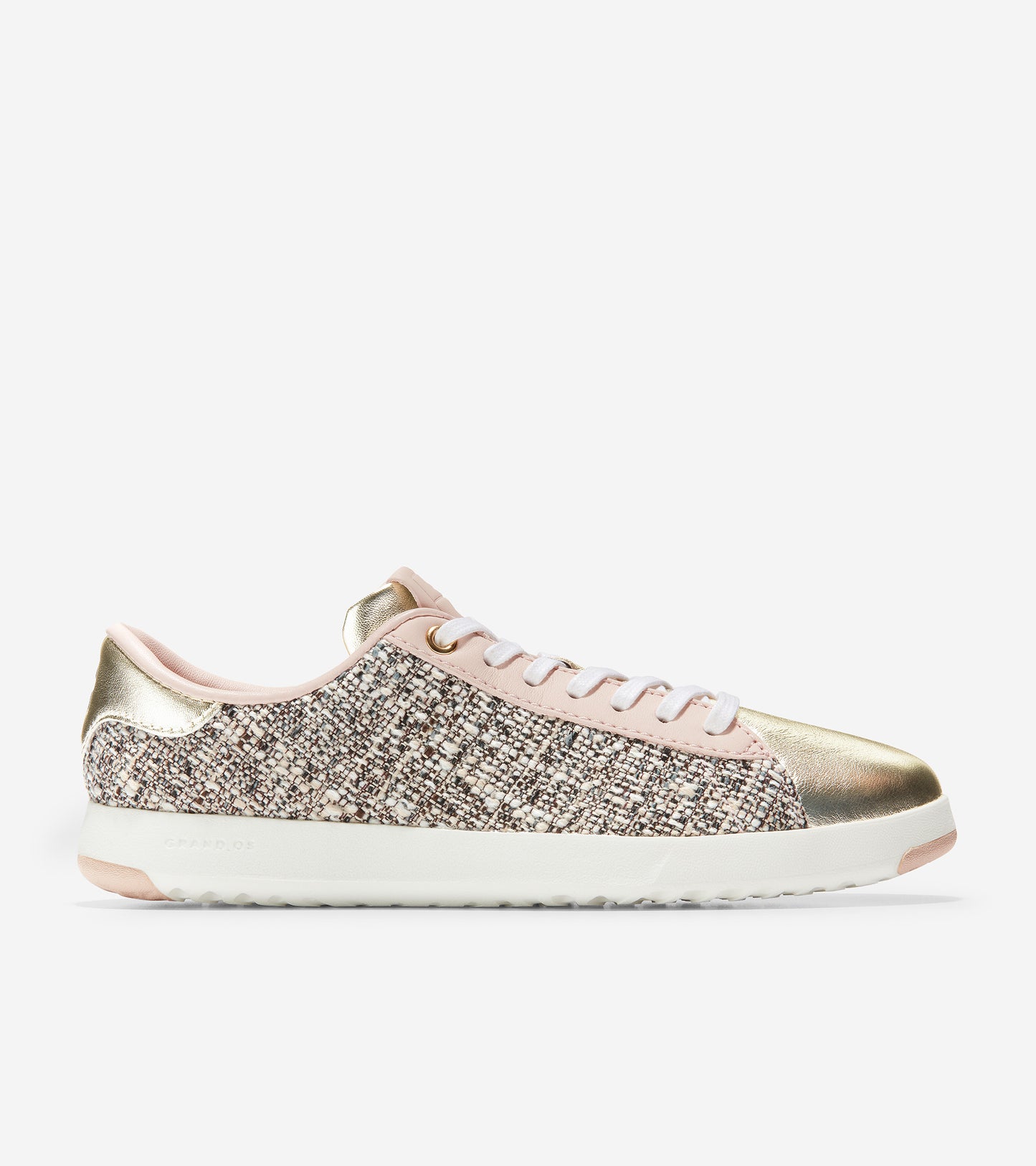 ColeHaan-GrandPrø Tennis Sneaker-w19812-Natural-Soft Gold-Cloud Pink Leather
