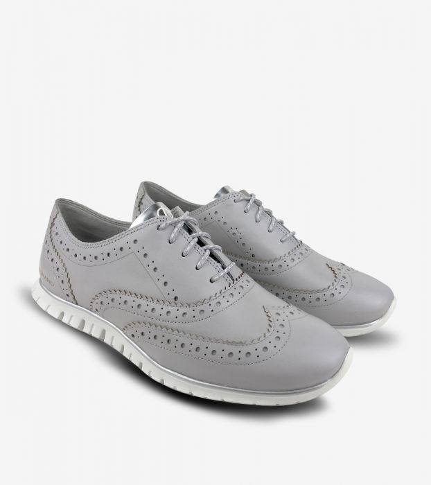 ColeHaan-ZERØGRAND Wingtip Oxford-w21563-Cool Grey Leather-Argento