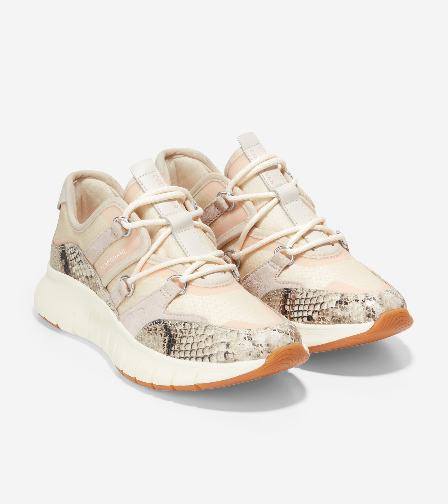 ColeHaan-ZERØGRAND Flex Lace Up Sneaker-w21688-Soft Metal Snake Print