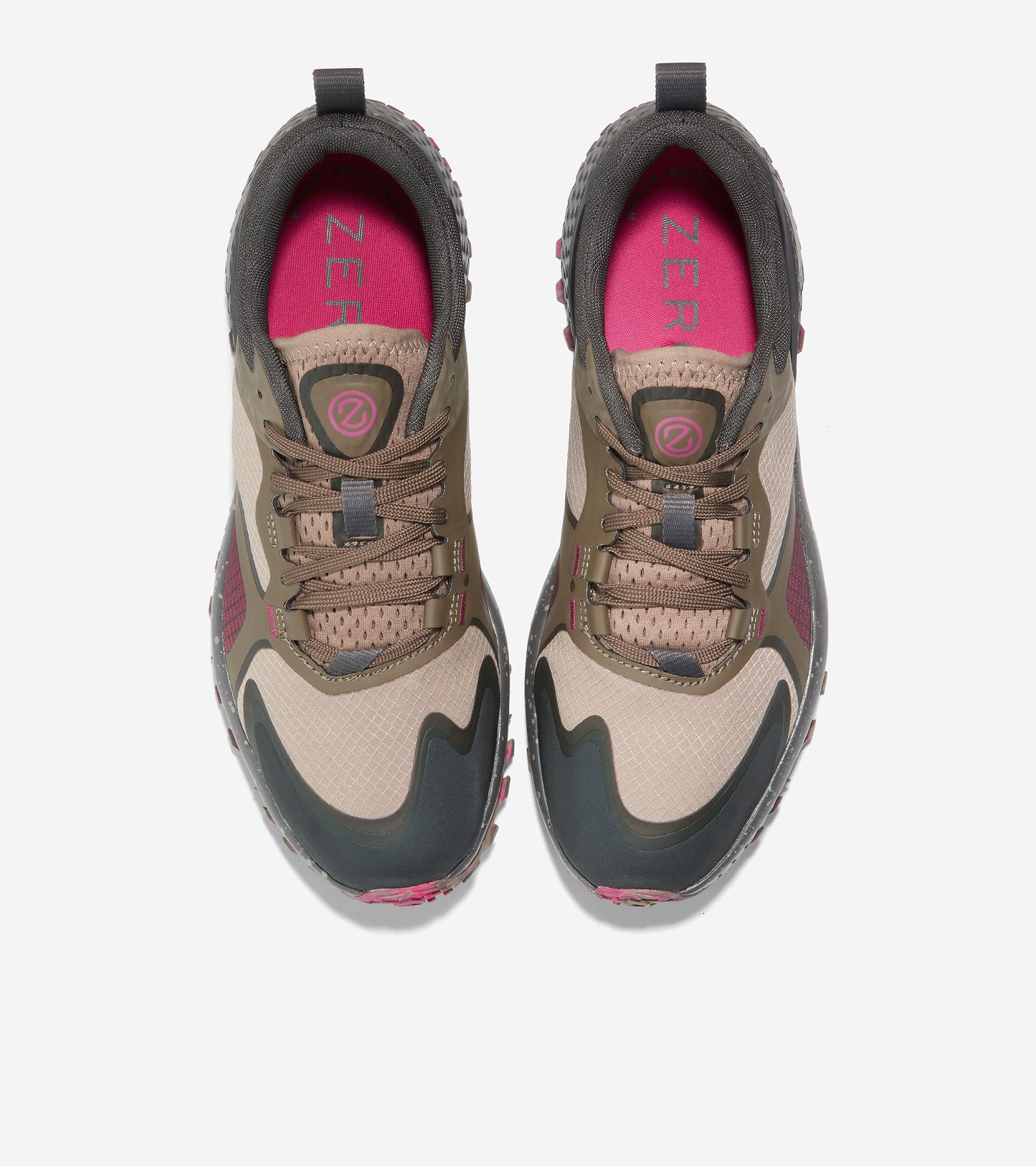 W26102-ZERØGRAND Overtake All-Terrain Running Shoe II-Dune-Pink Peacock