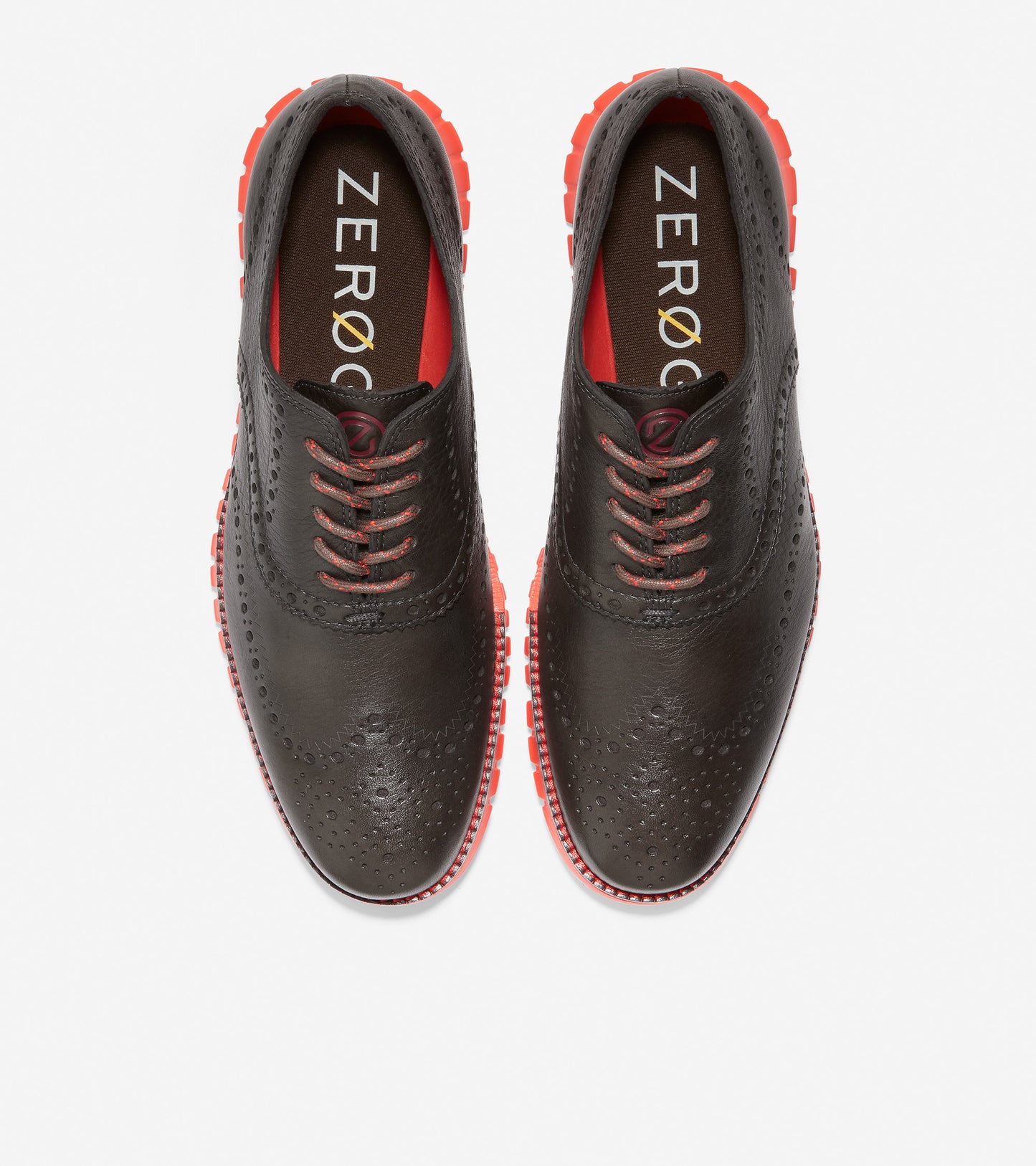 ZERØGRAND Wingtip Oxford-C34041-Wren Brown-Blood Orange